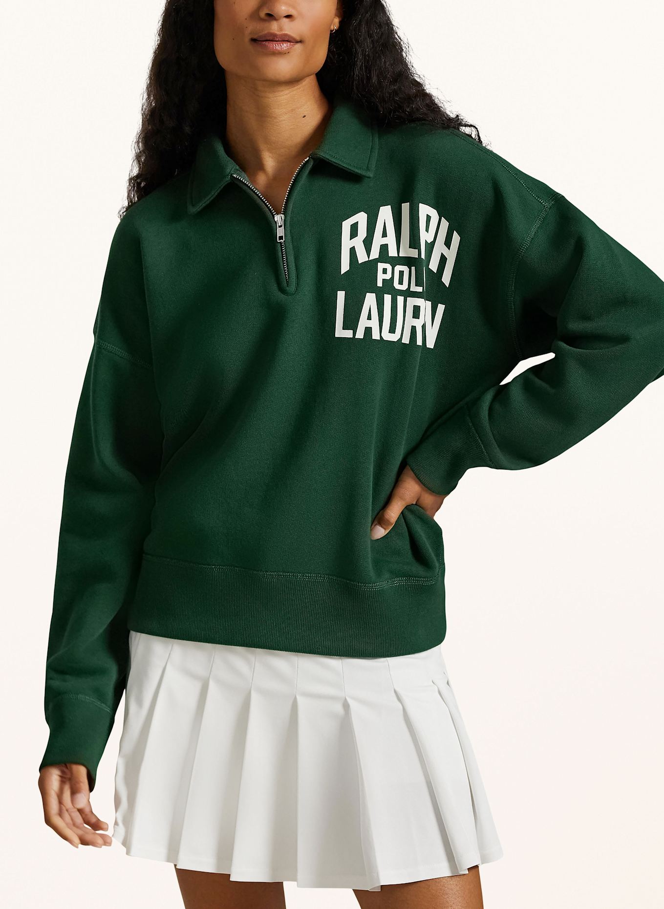 POLO RALPH LAUREN Sweat-Poloshirt: GRÜN