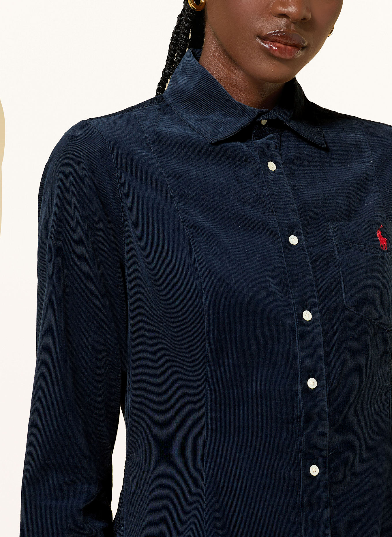 POLO RALPH LAUREN Hemdblusenkleid: DUNKELBLAU