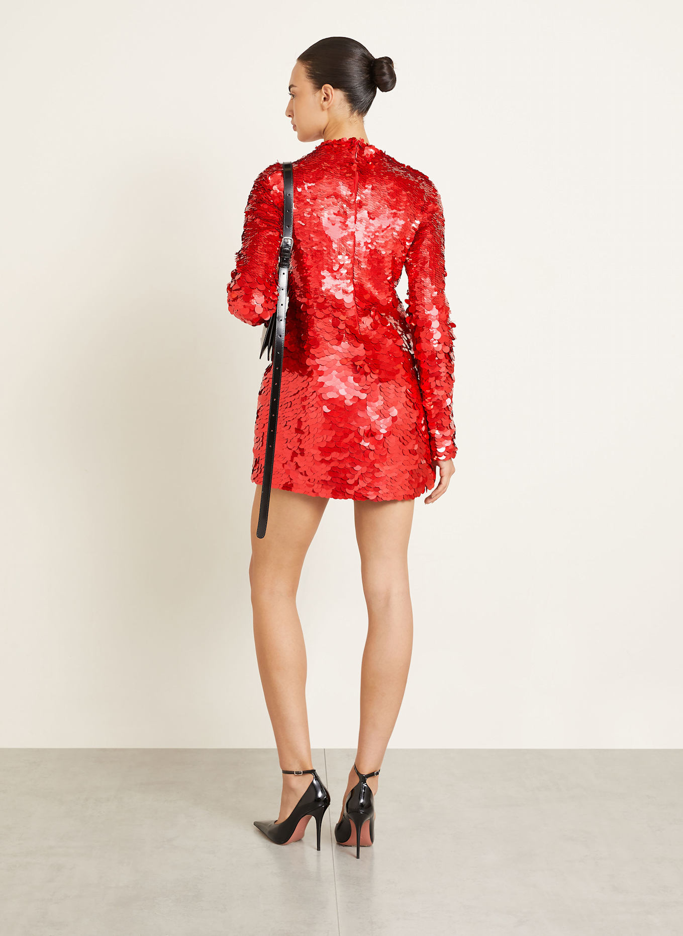 SPORTMAX Cocktailkleid TEFRITE04 mit Pailletten: ROT