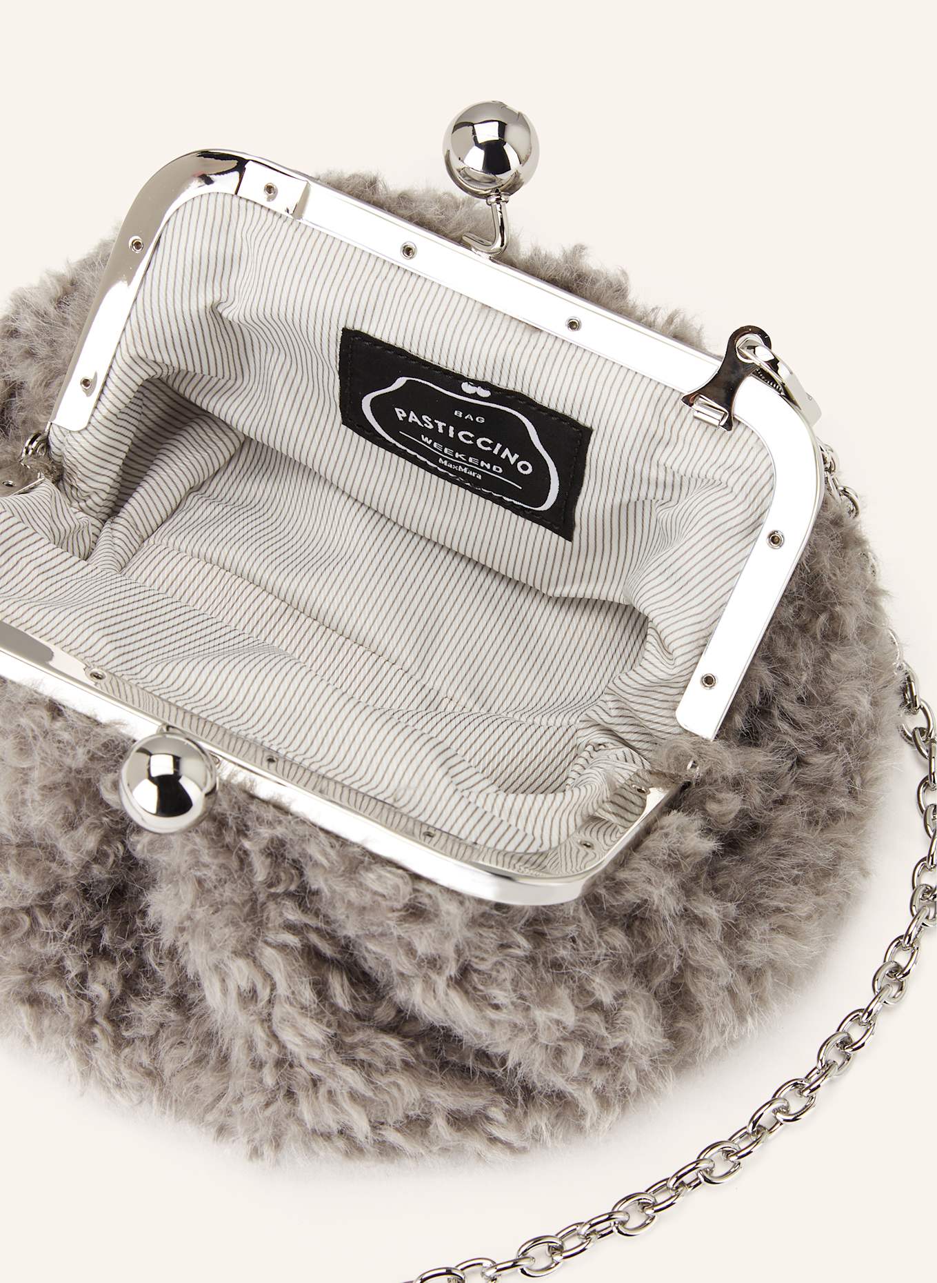WEEKEND Max Mara Clutch MICIO: GRAU