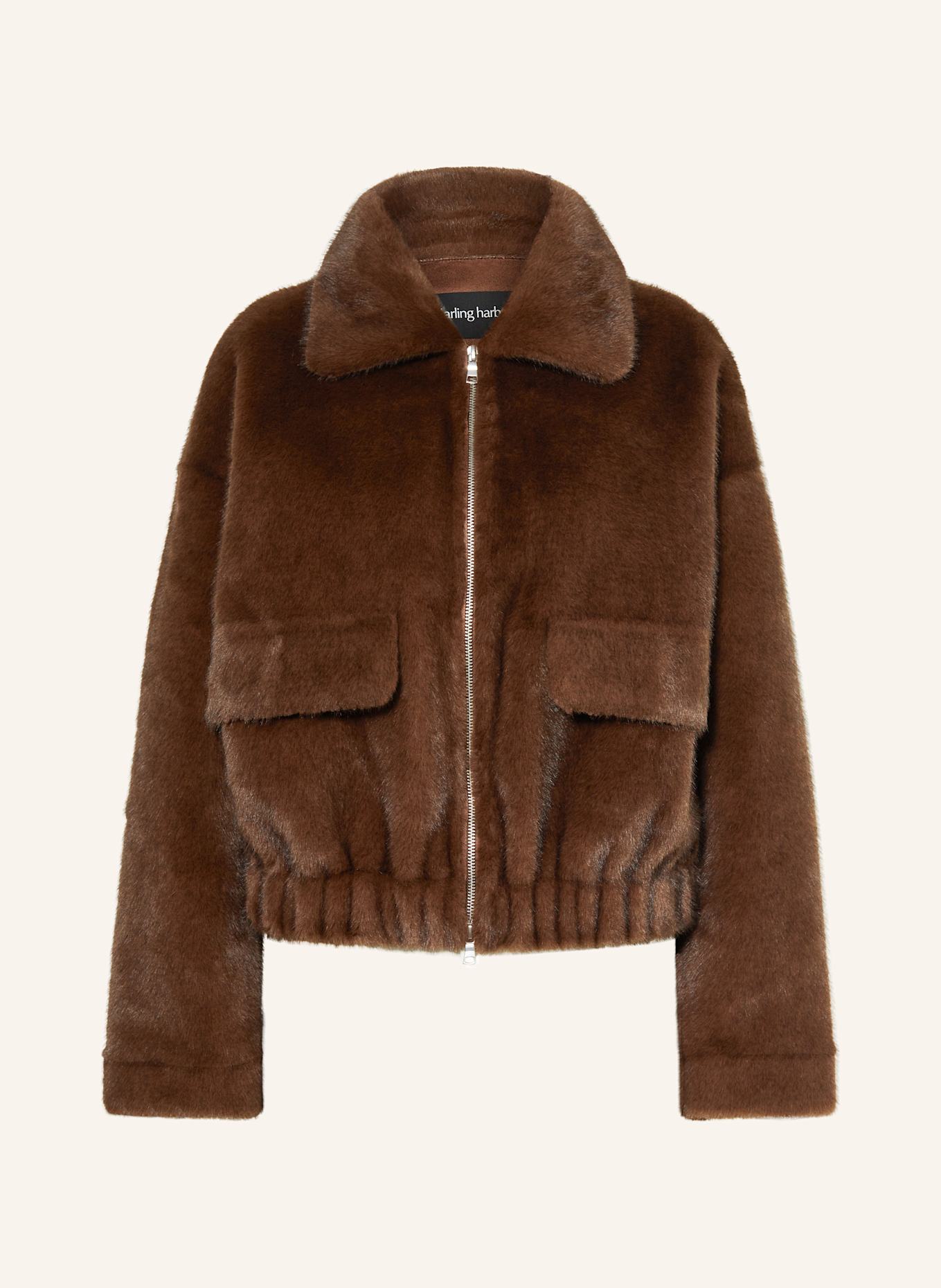 darling harbour Kunstfell-Jacke: DUNKELBRAUN