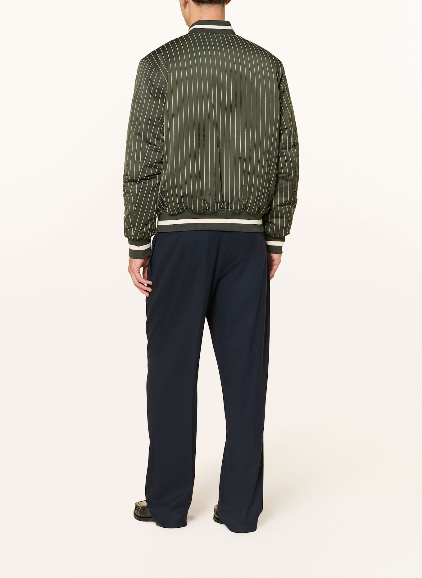 LES DEUX Blouson VARSITY: DUNKELGRÜN / WEISS