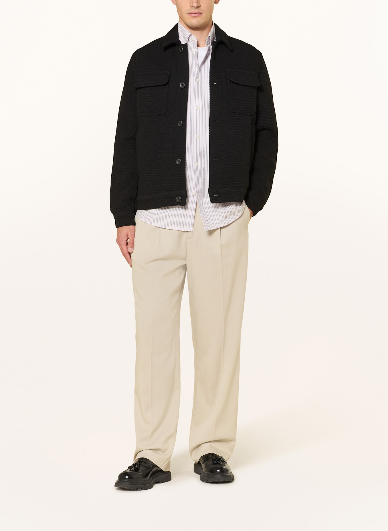 LES DEUX Overjacket NASH: SCHWARZ