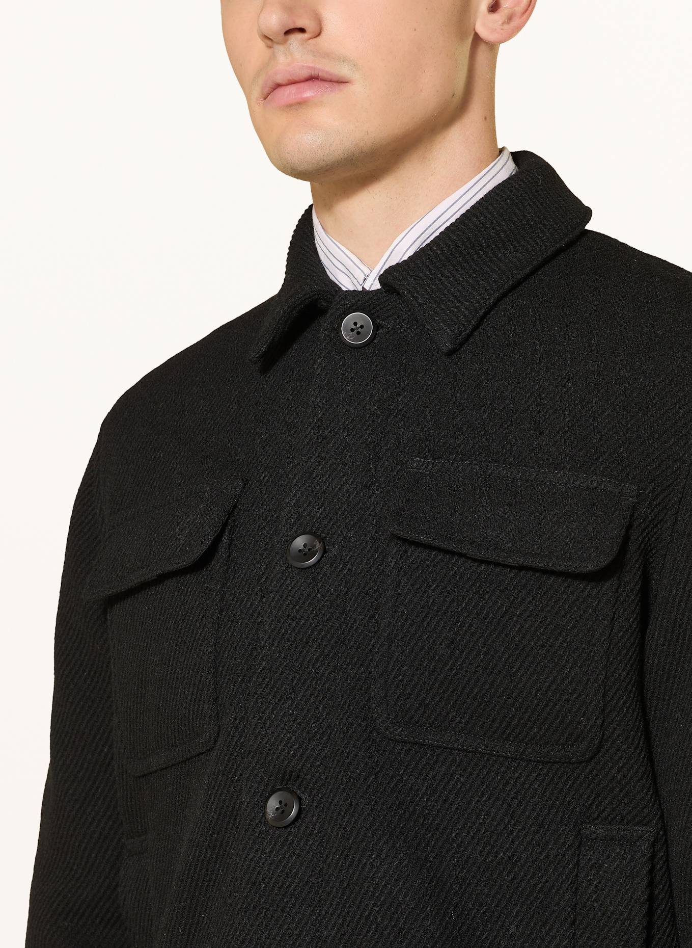 LES DEUX Overjacket NASH: SCHWARZ