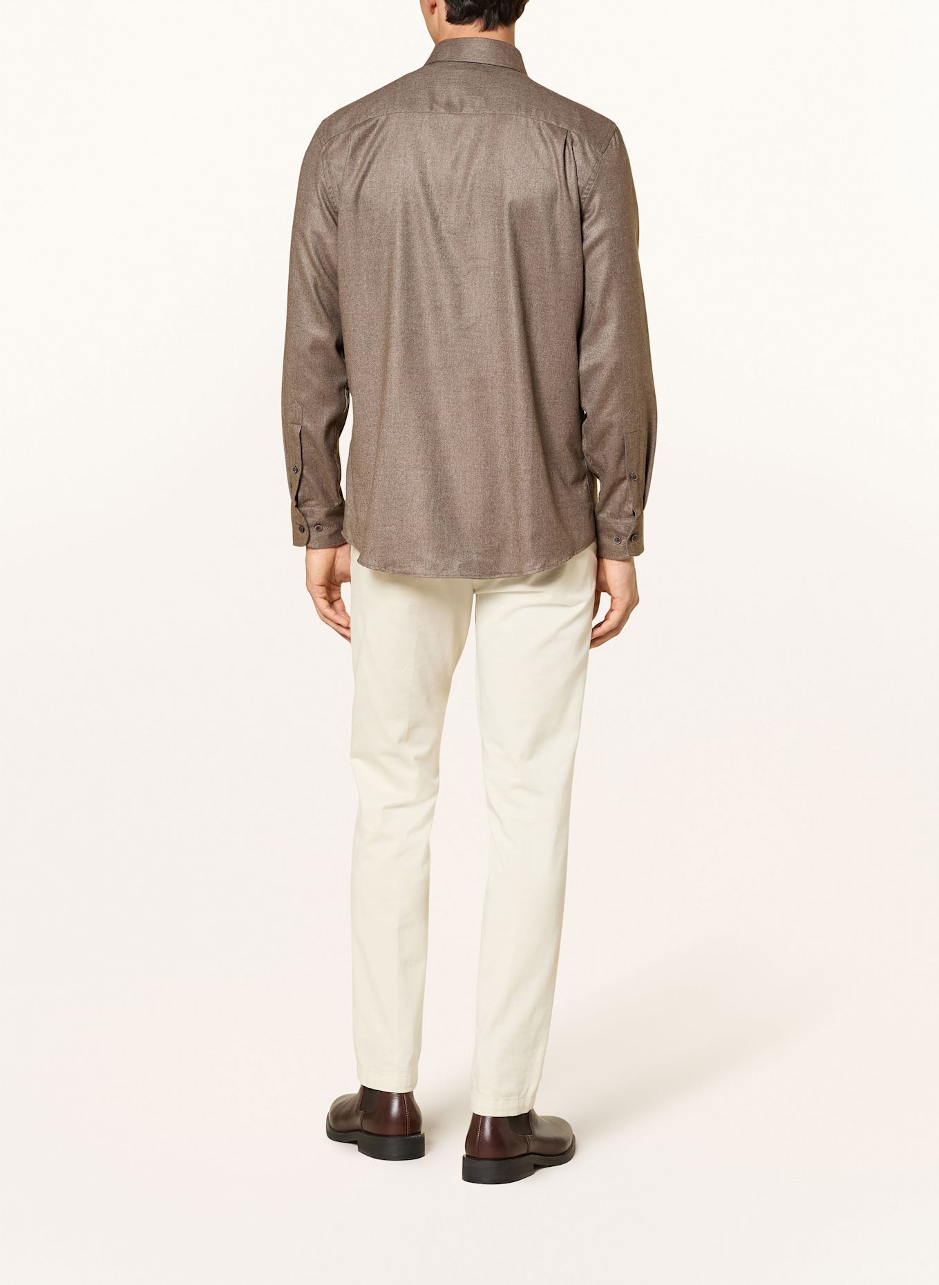 RAGMAN Hemd Comfort Fit: BRAUN