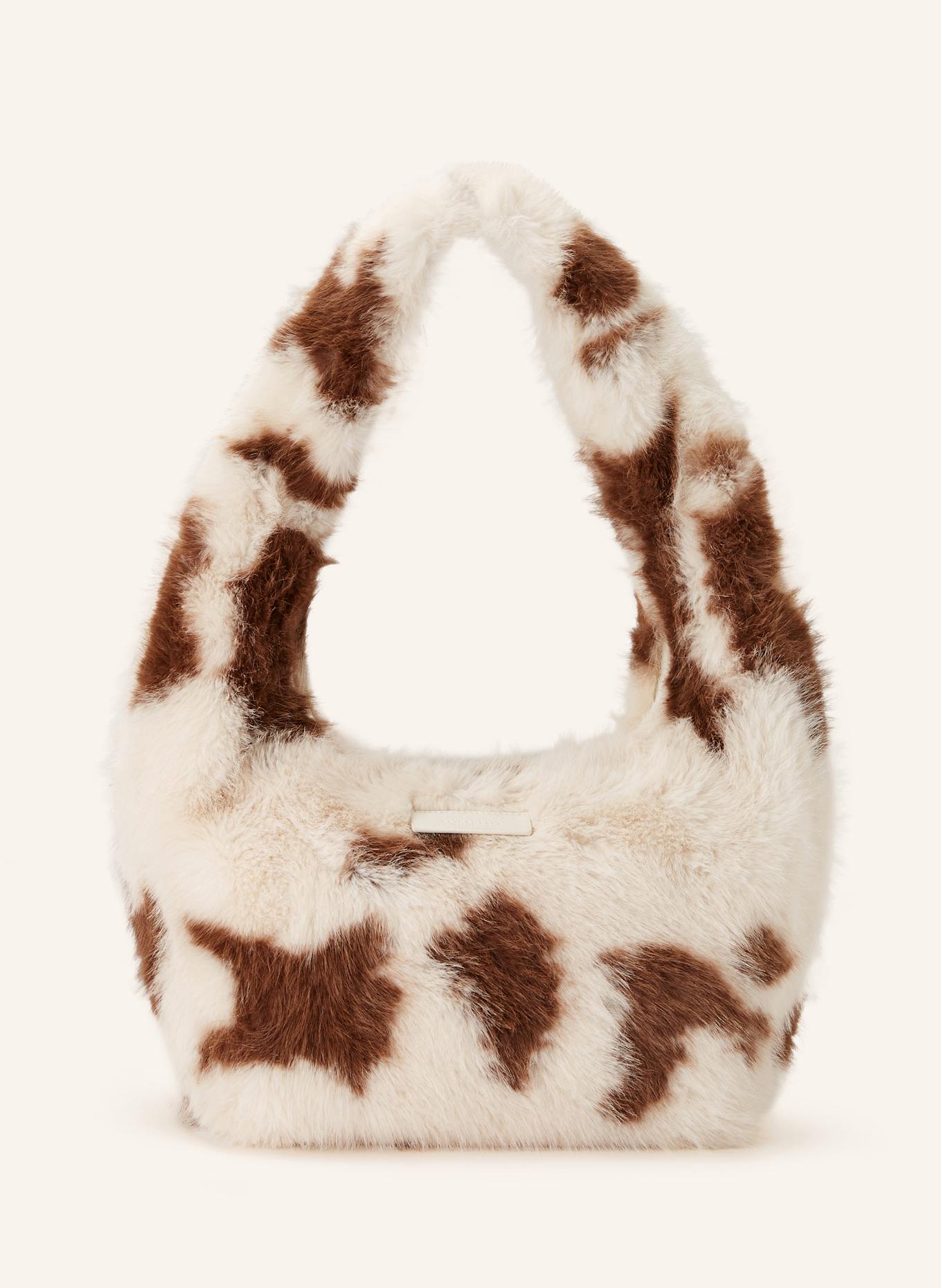 SEIDENFELT Pouch bag LEJE: ECRU / BROWN