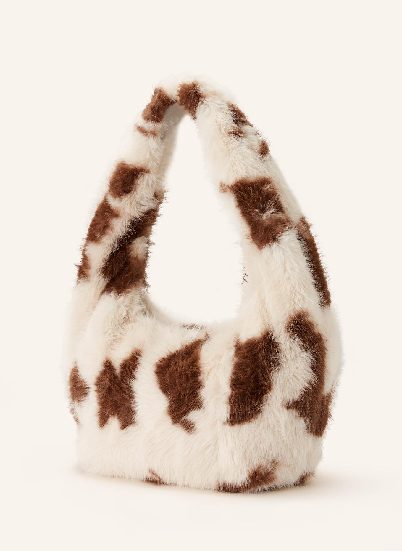 SEIDENFELT Pouch bag LEJE: ECRU / BROWN