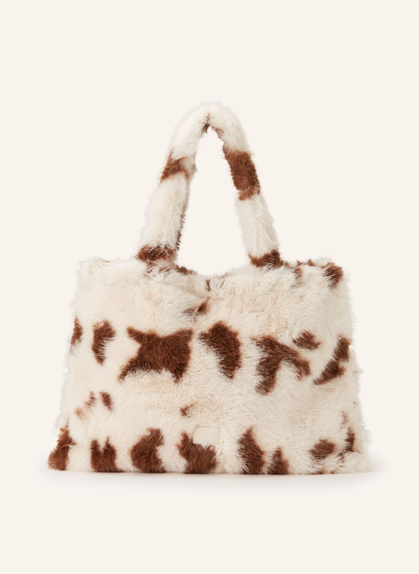 SEIDENFELT Shopper NORRLIDA: CREME / BRAUN