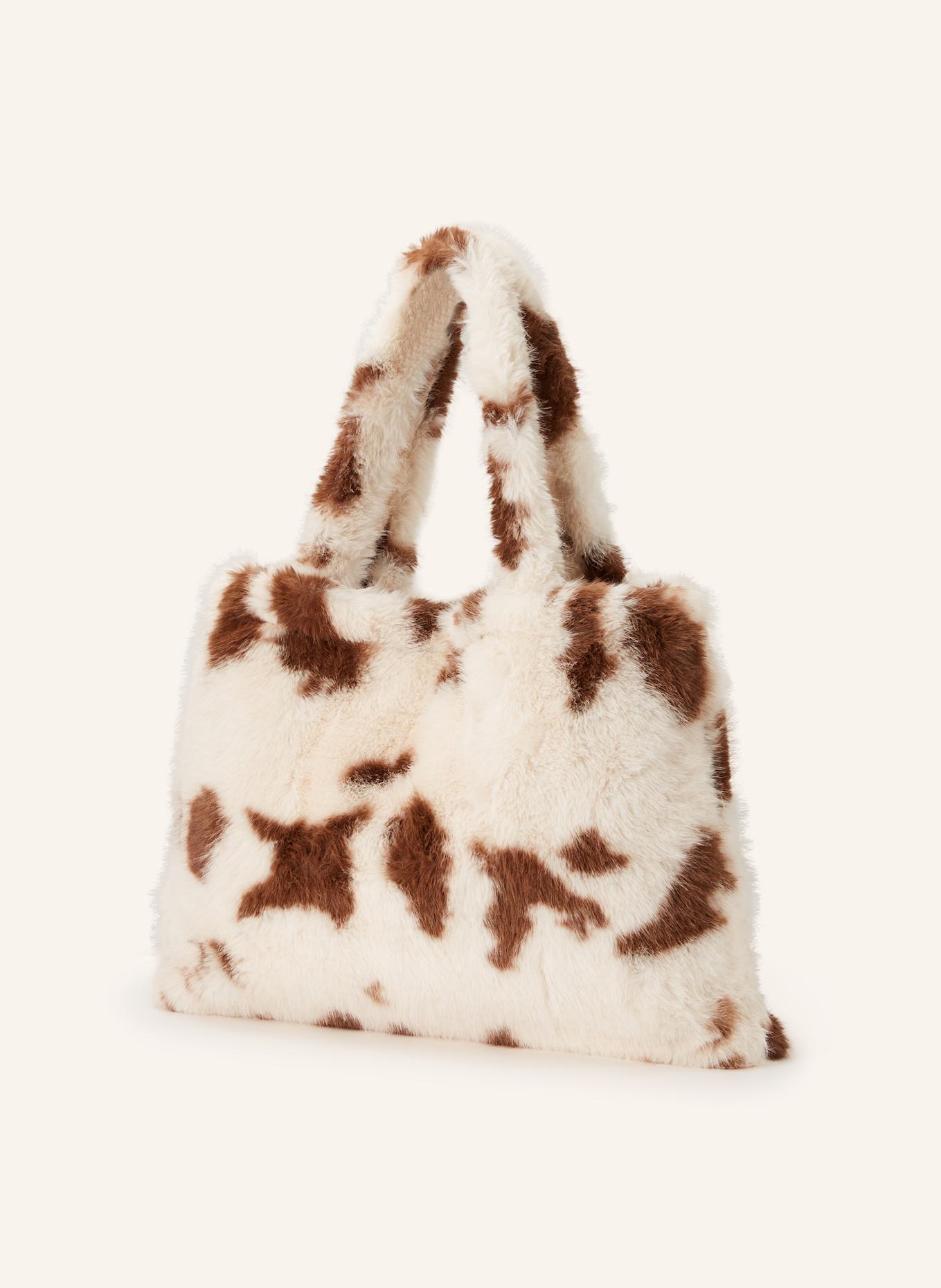 SEIDENFELT Shopper NORRLIDA: CREME / BRAUN