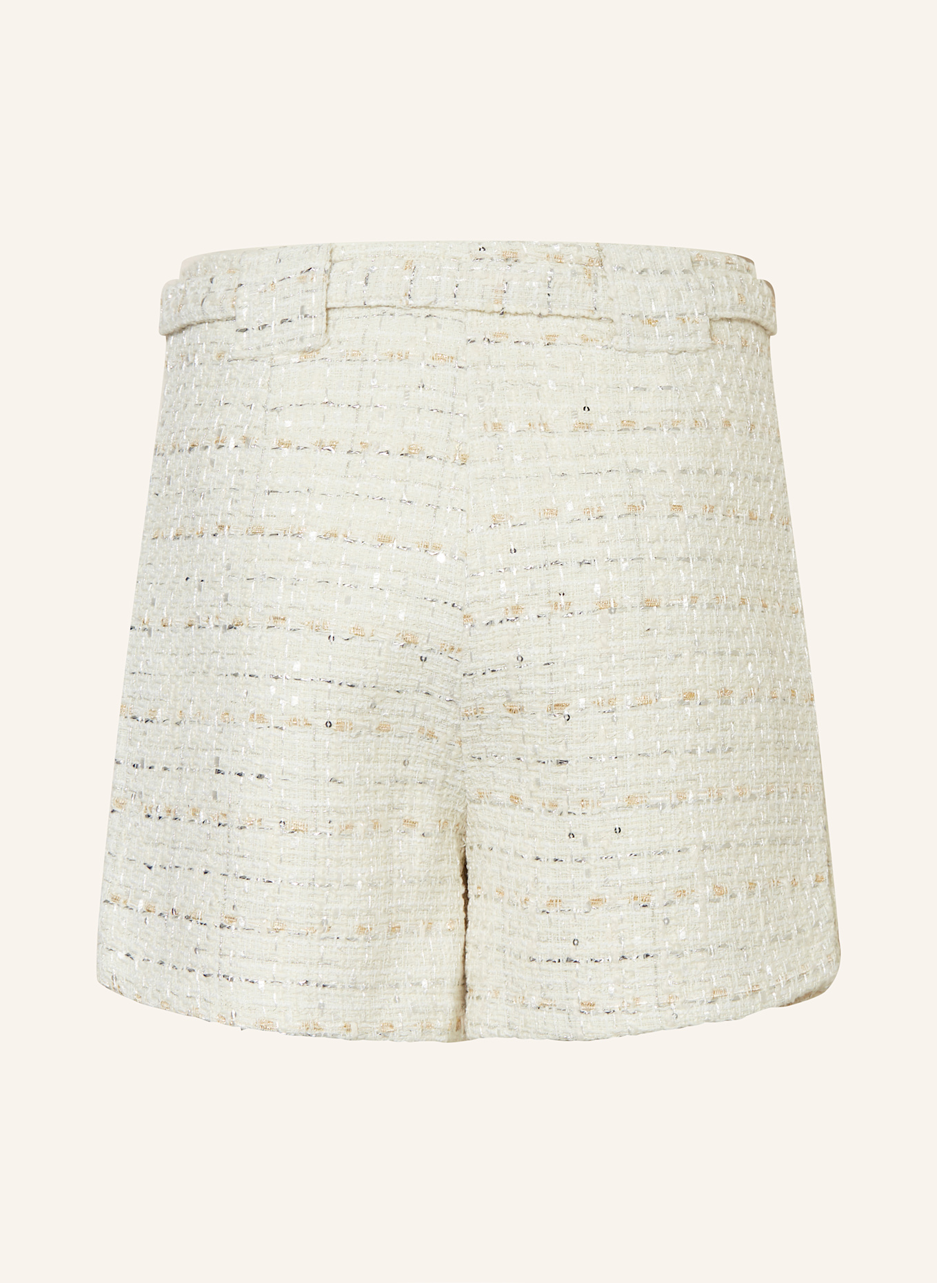 GUESS Tweed-Skort mit Glitzergarn und Pailletten: NUDE