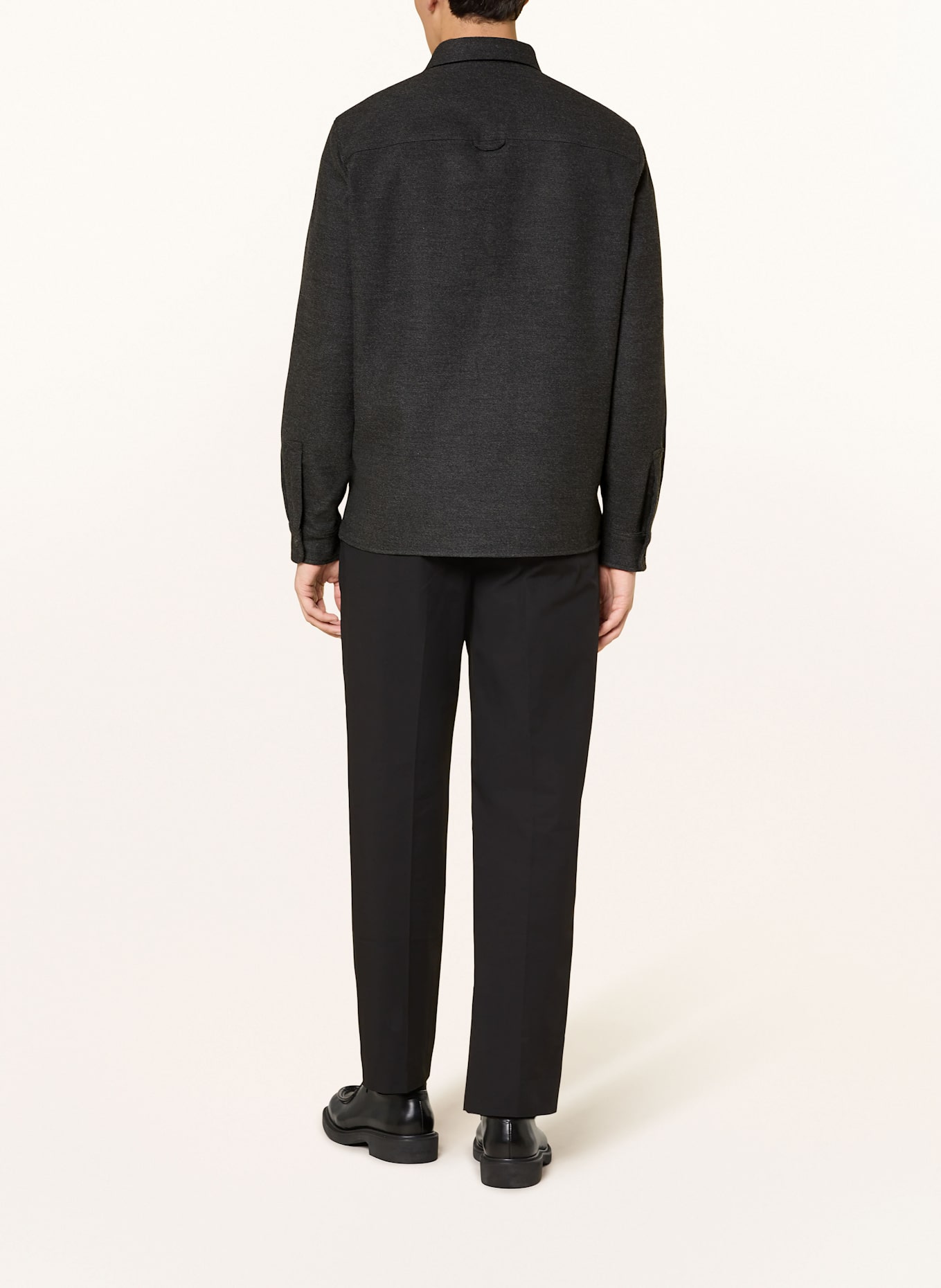 DRYKORN Flanell-Overshirt GUNRAY: DUNKELGRAU