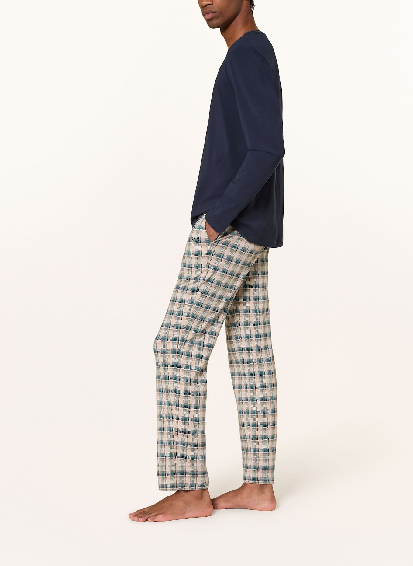 JOOP! Schlafhose: CREME / DUNKELBLAU / GRÜN
