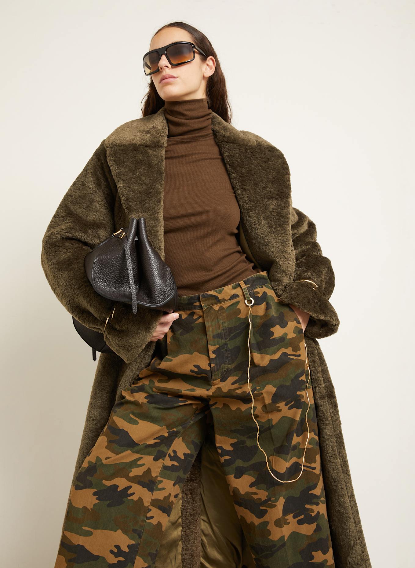 DARKPARK Manteau en fourrure synthétique MADISON: GROEN