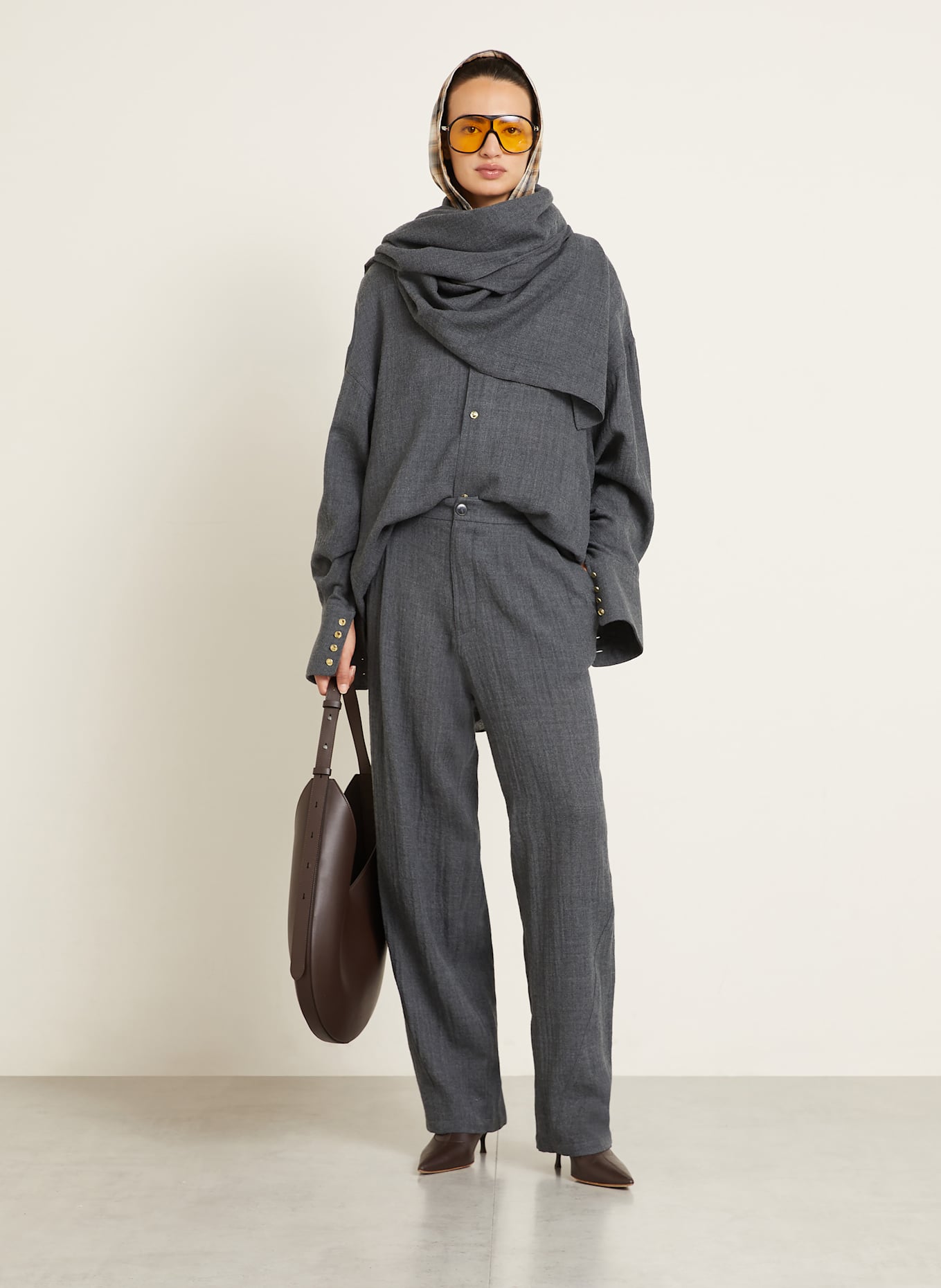 DARKPARK Marlenehose PHEBE: DUNKELGRAU