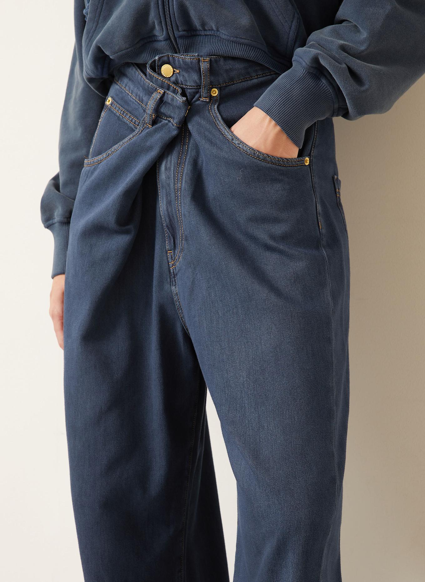 DARKPARK Jeansy wide leg INES: W078 DEEP BLUE