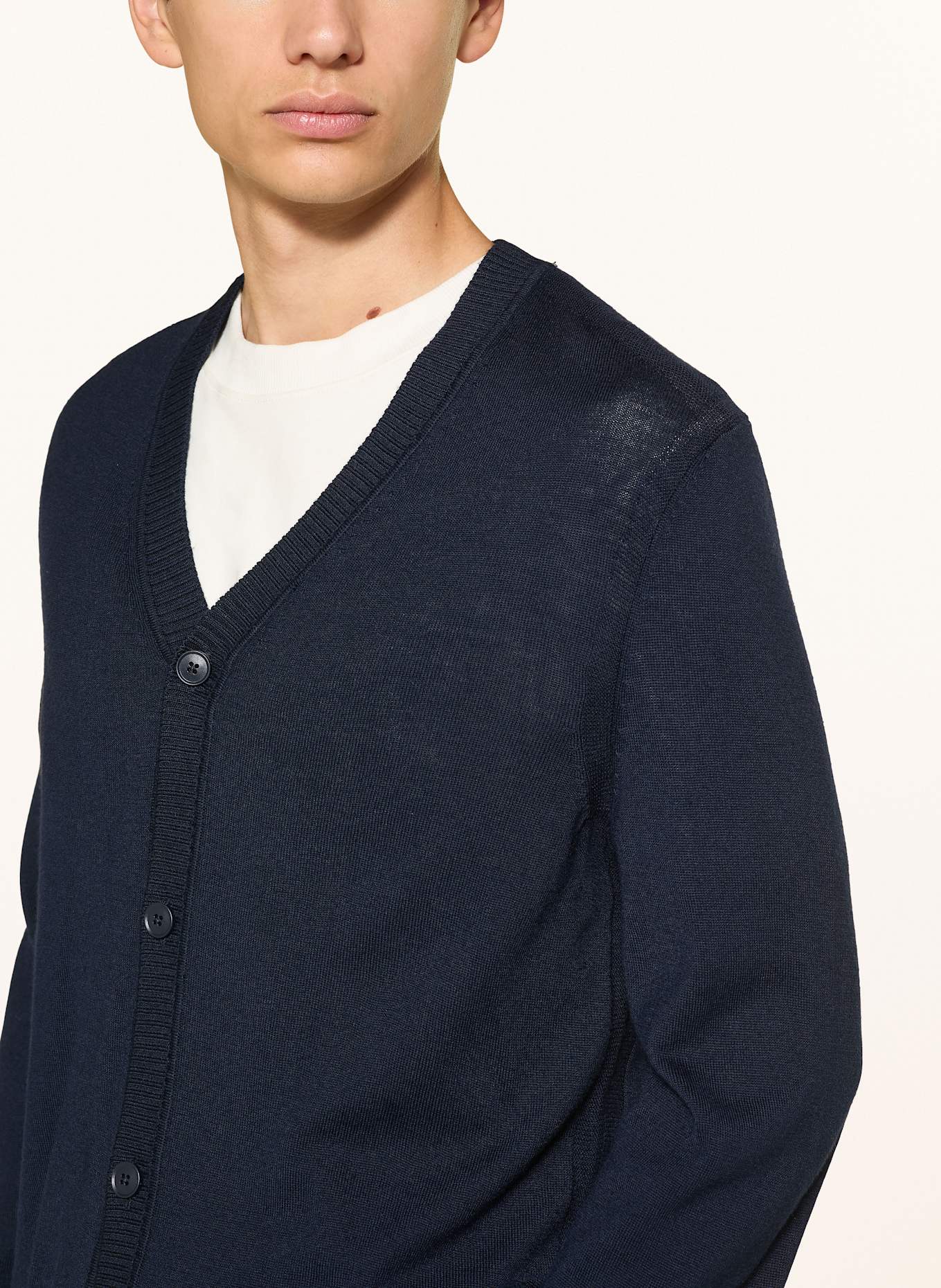 BOSS Strickjacke AVAC: DUNKELBLAU