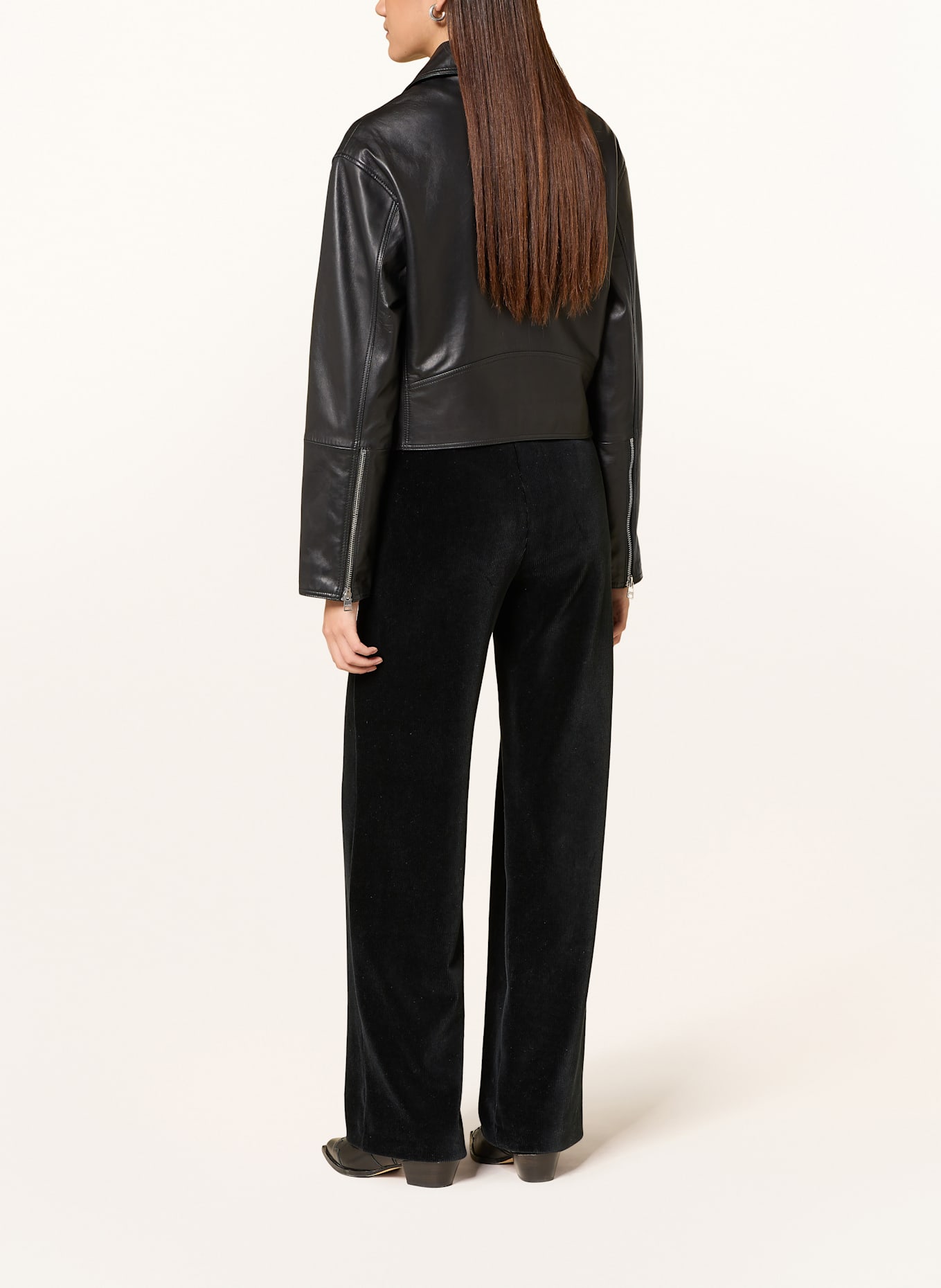 RAFFAELLO ROSSI Marlenehose ELAINE aus Cord: SCHWARZ