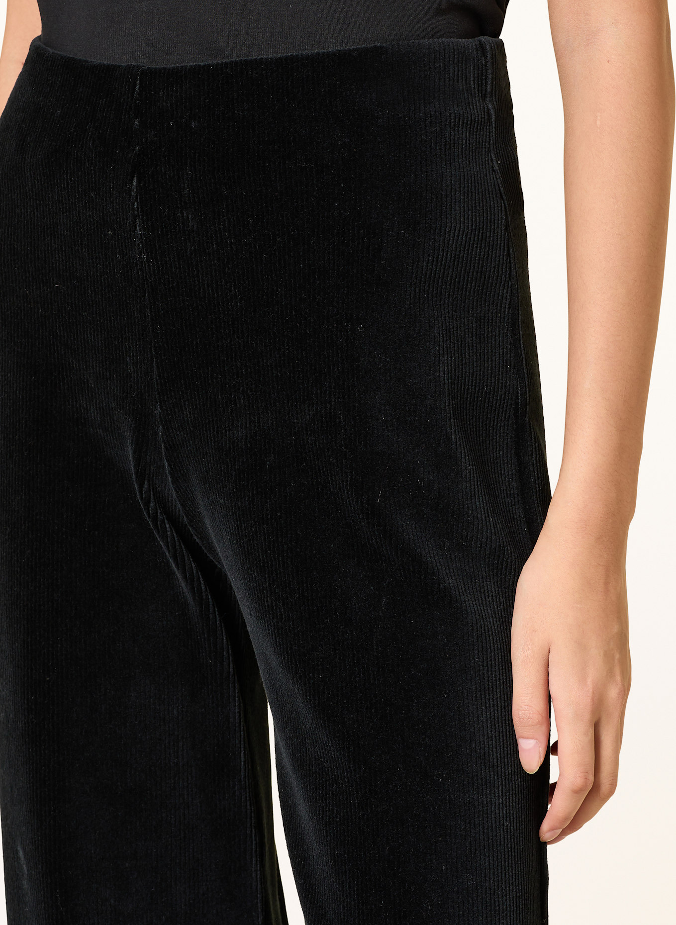 RAFFAELLO ROSSI Marlenehose ELAINE aus Cord: SCHWARZ