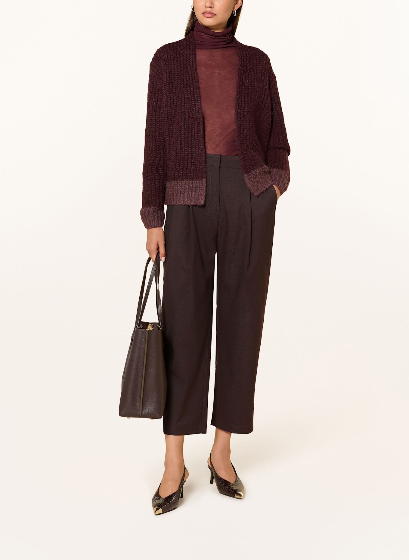 RAFFAELLO ROSSI Kuloty LISAN z flaneli: CIEMNOBRĄZOWY