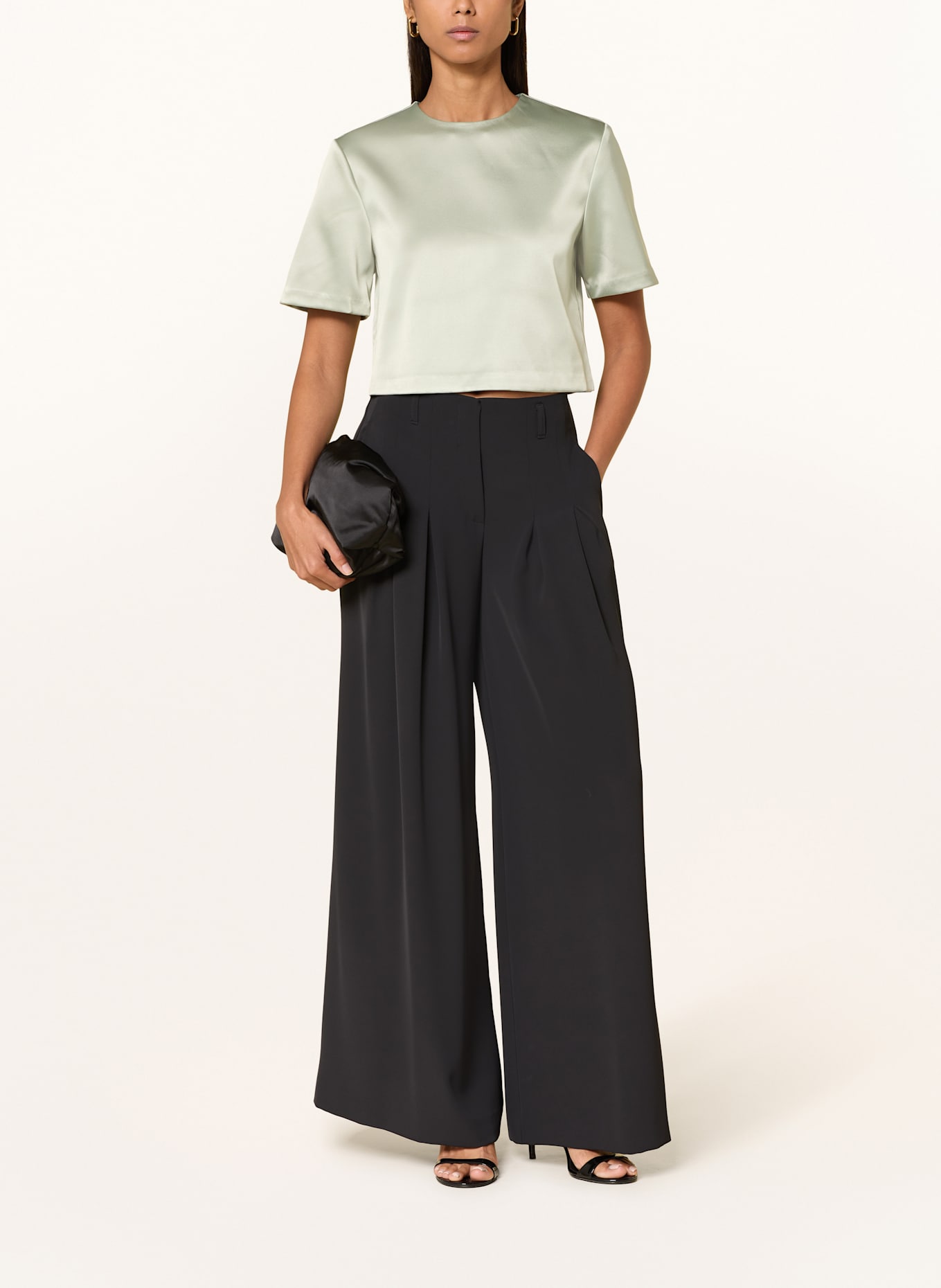 MALINA Bluzka CIANA z satyny: JASNOZIELONY