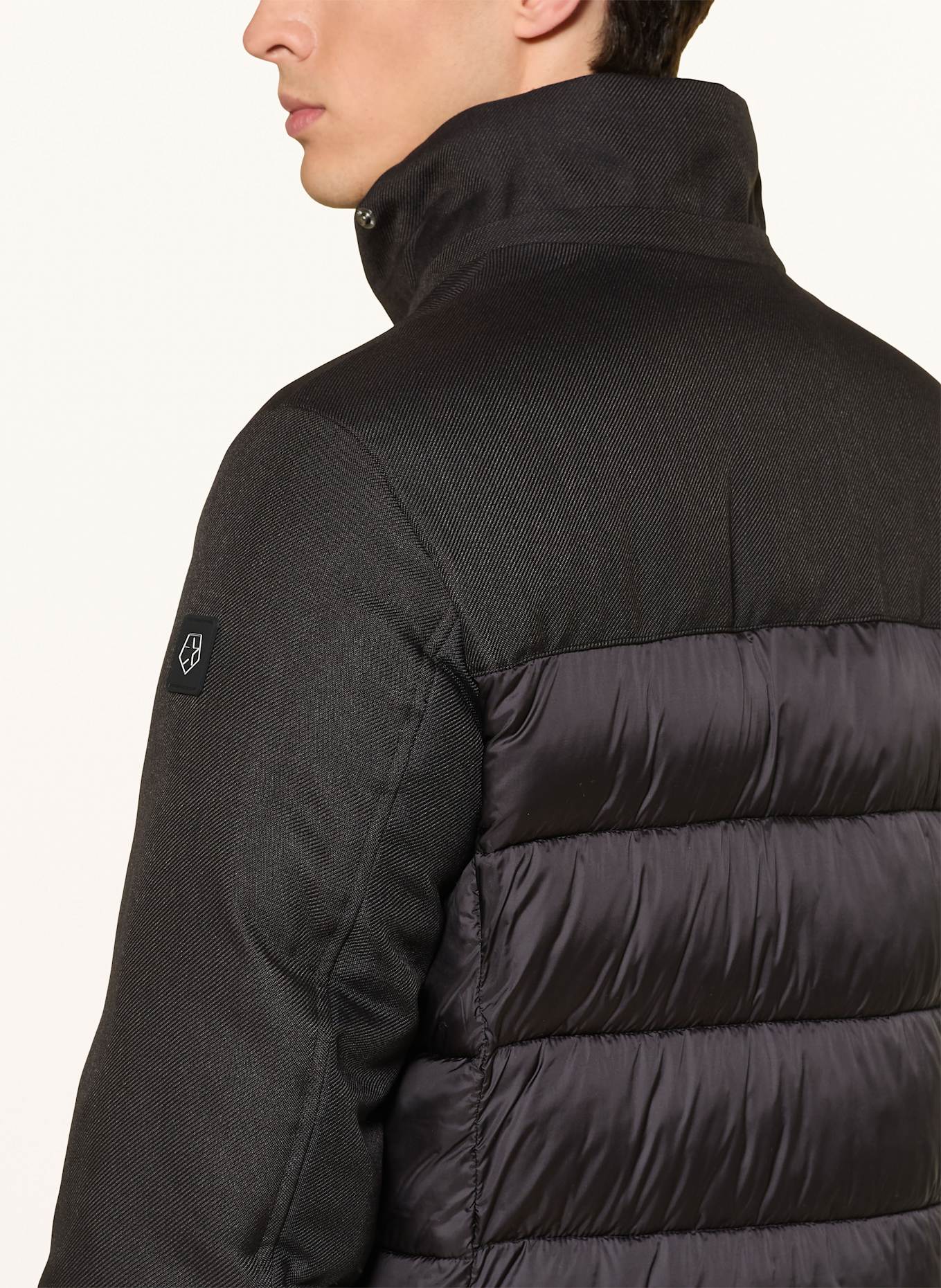 MILESTONE Steppjacke MSTIMOTHY im Materialmix: SCHWARZ