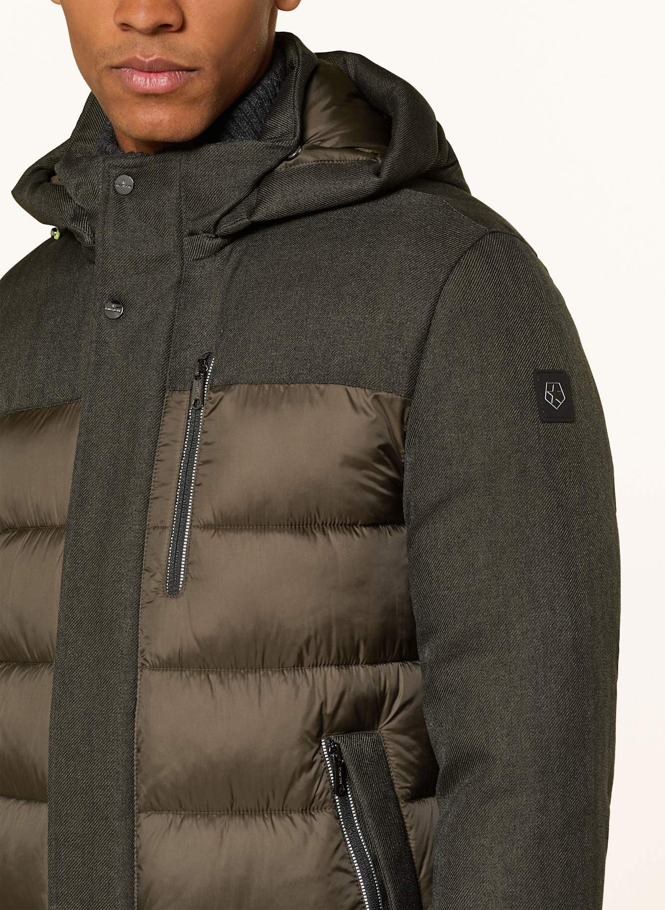 MILESTONE Steppjacke MSTIMOTHY im Materialmix: KHAKI