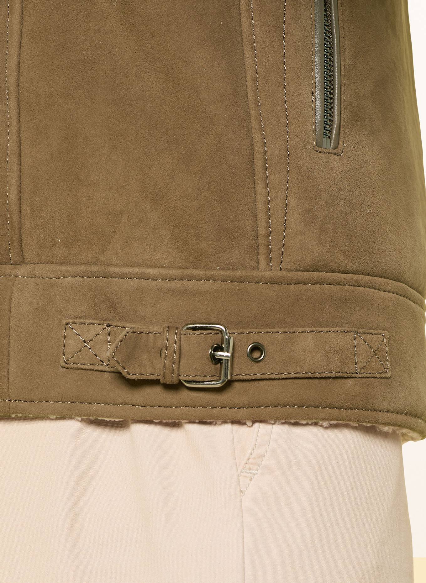 MILESTONE Kurtka skórzana MSCAMINO: BRĄZOWY