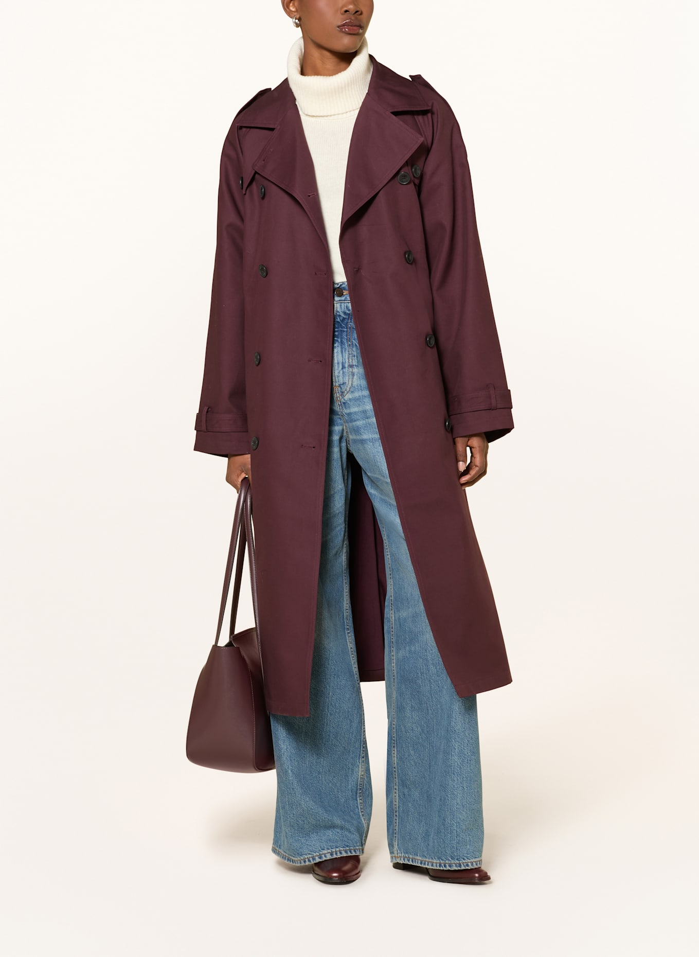 MEOTINE Trenchcoat BOBBY: DUNKELROT