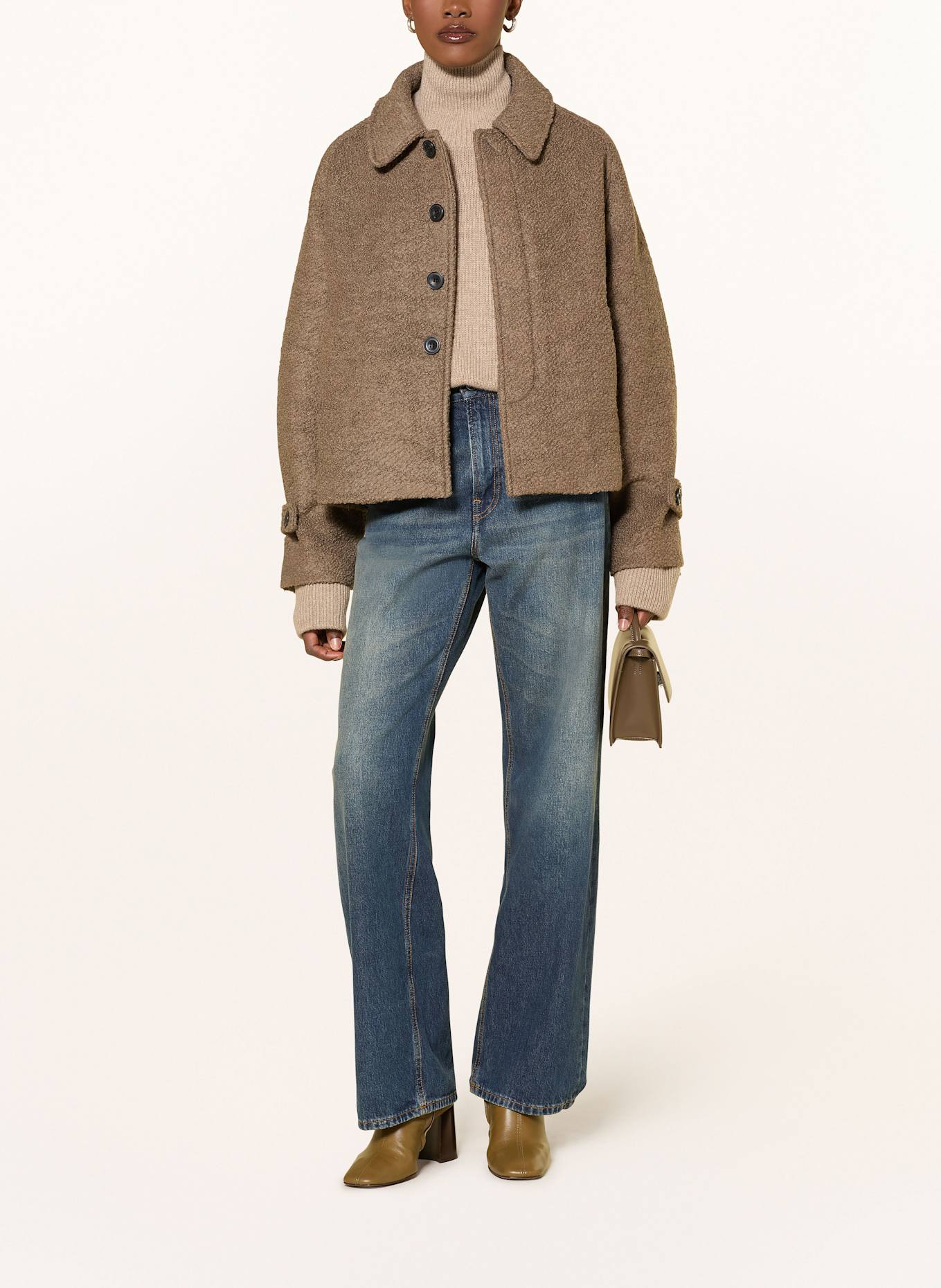 MEOTINE Bouclé-Jacke GIA: BRAUN