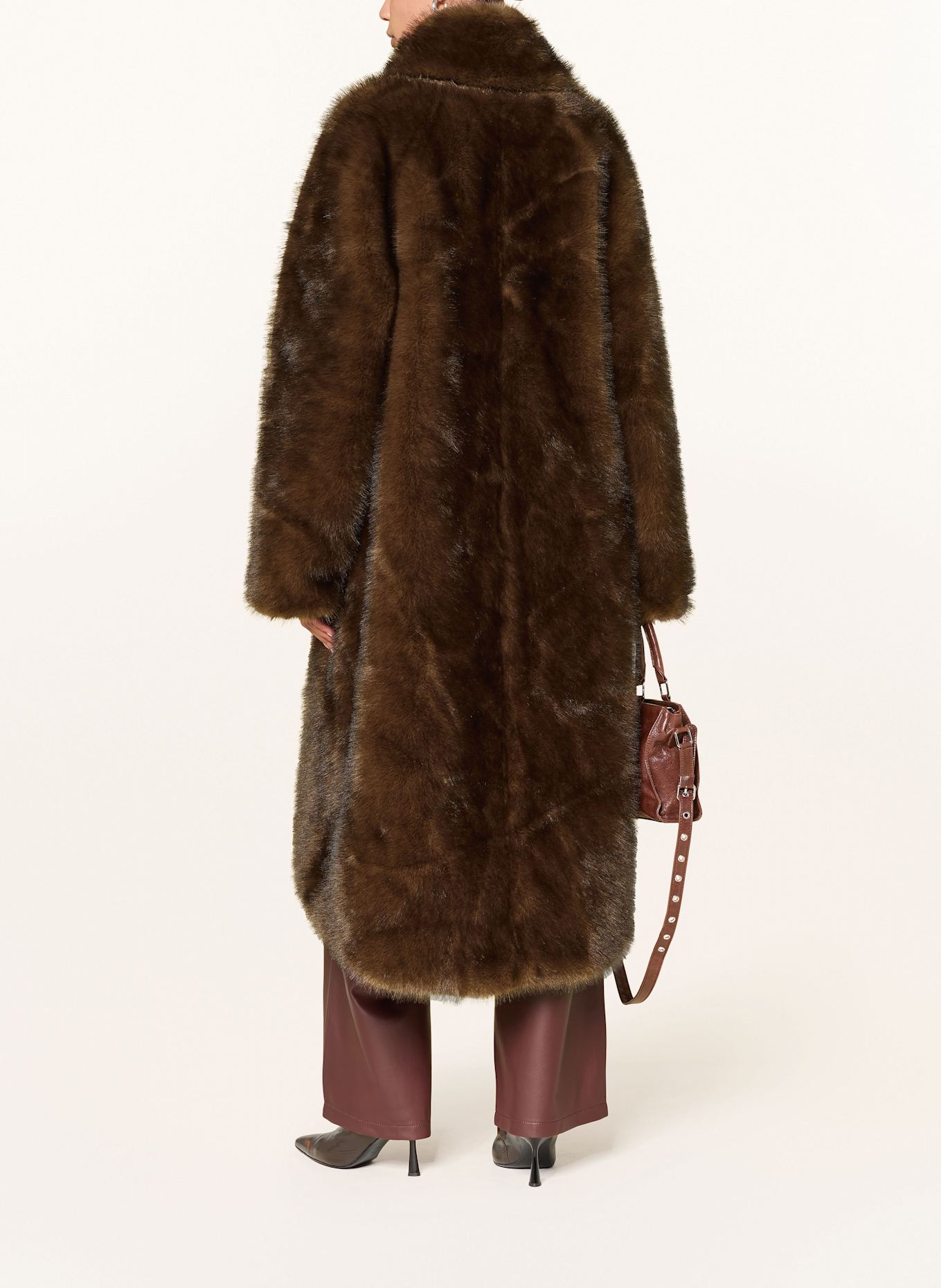 MEOTINE Kunstfell-Mantel KATHA: DUNKELBRAUN