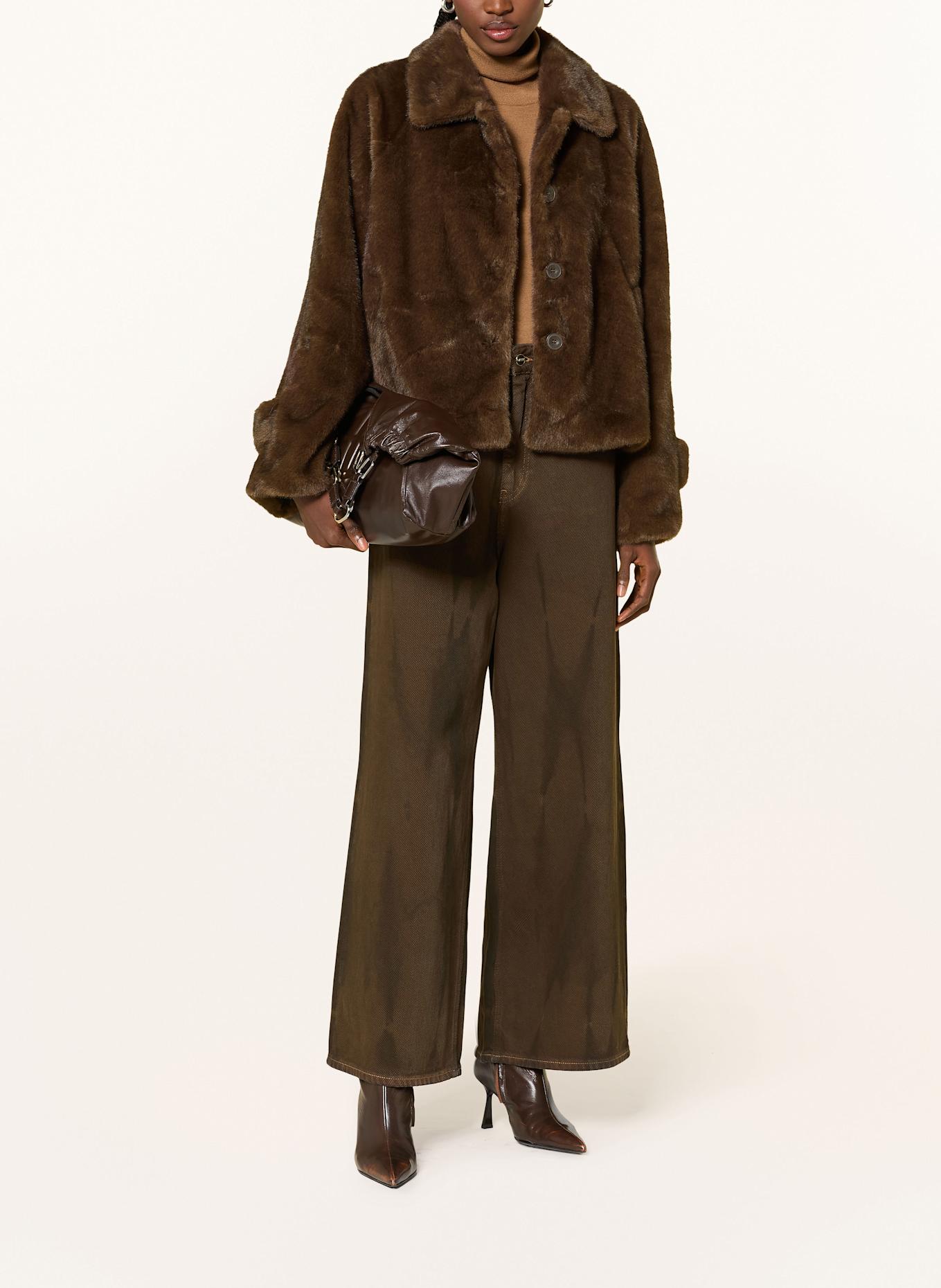 MEOTINE Kunstfell-Jacke KELLY: BRAUN