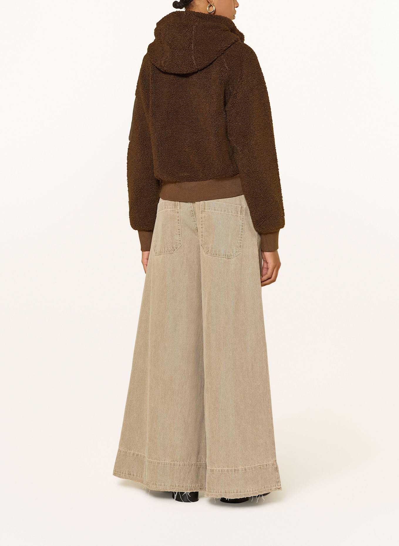 BOMBERS ORIGINAL Teddyfell-Jacke: BRAUN