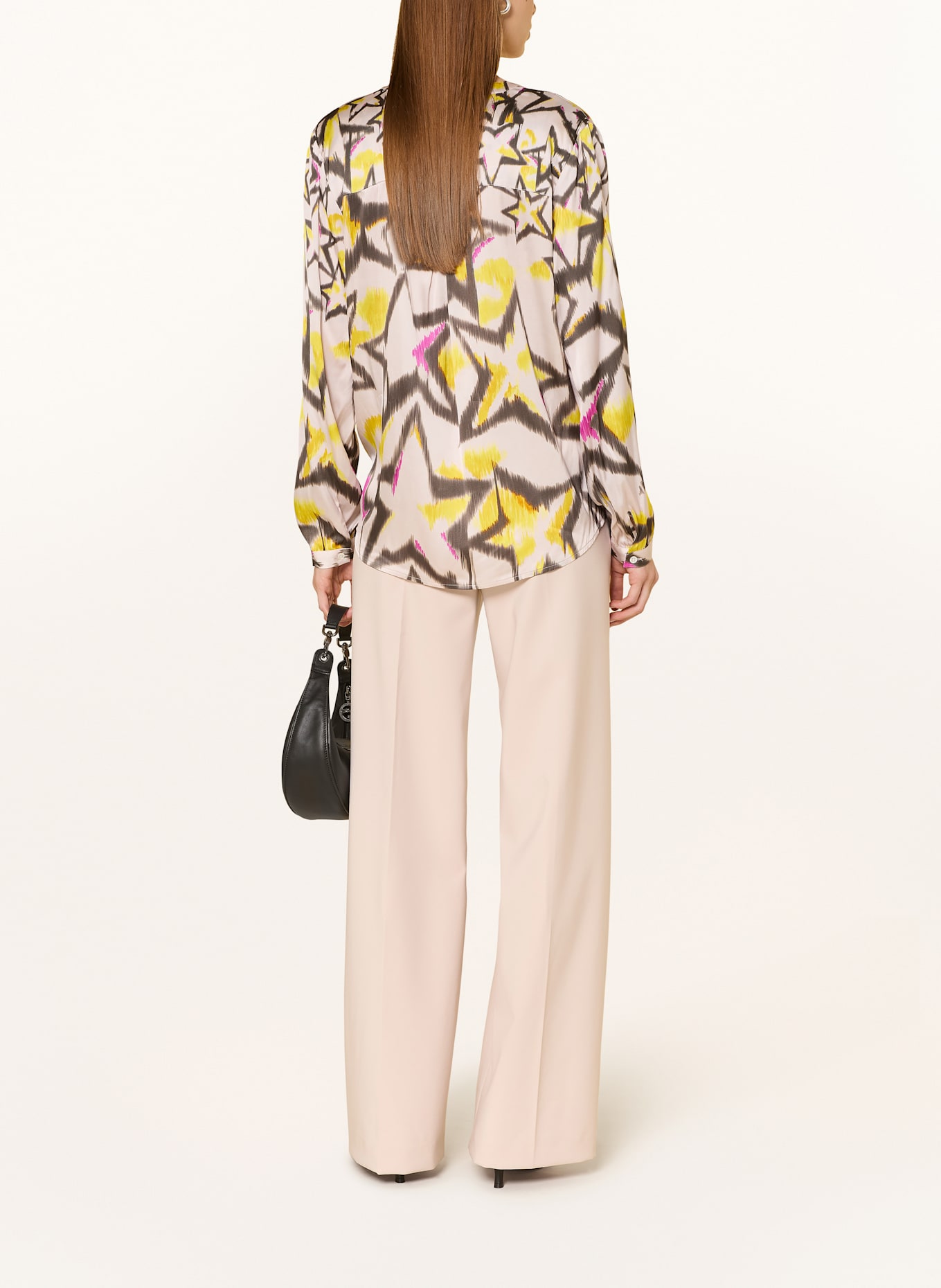 Grace Bluzka z satyny: CZARNY / ŻÓŁTY / KREMOWY