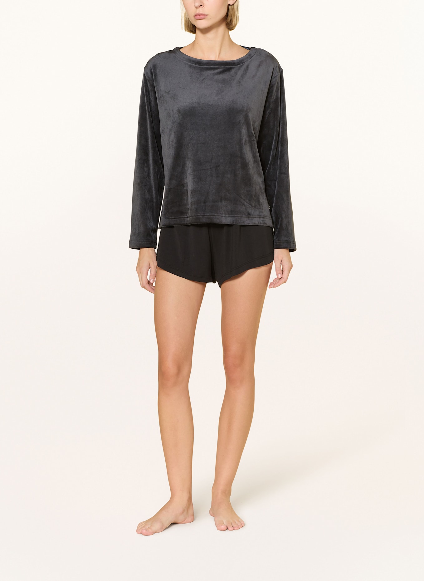 JOOP! Schlafshirt aus Samt: SCHWARZ