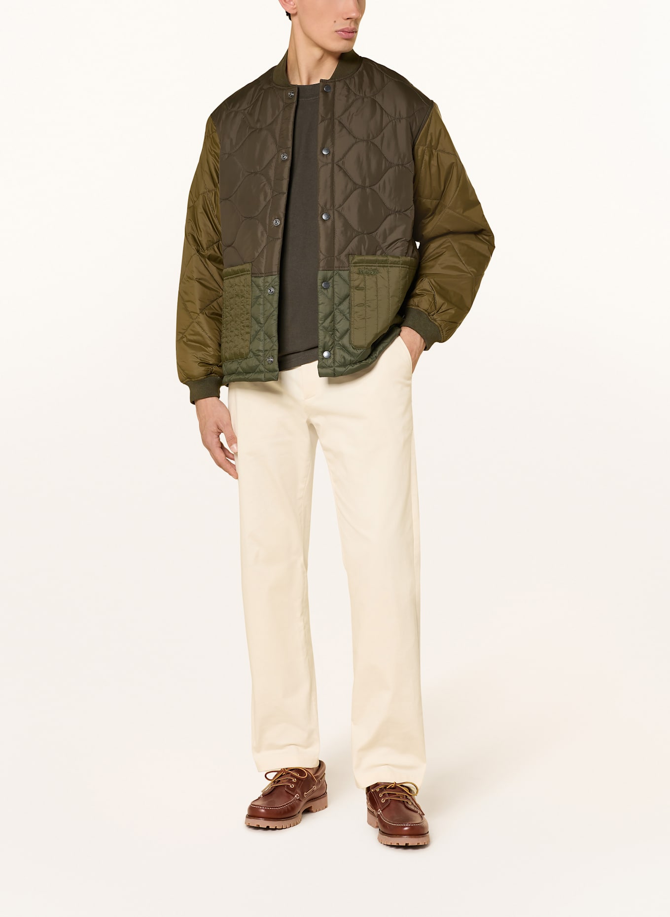 Barbour Steppjacke CORDING: KHAKI