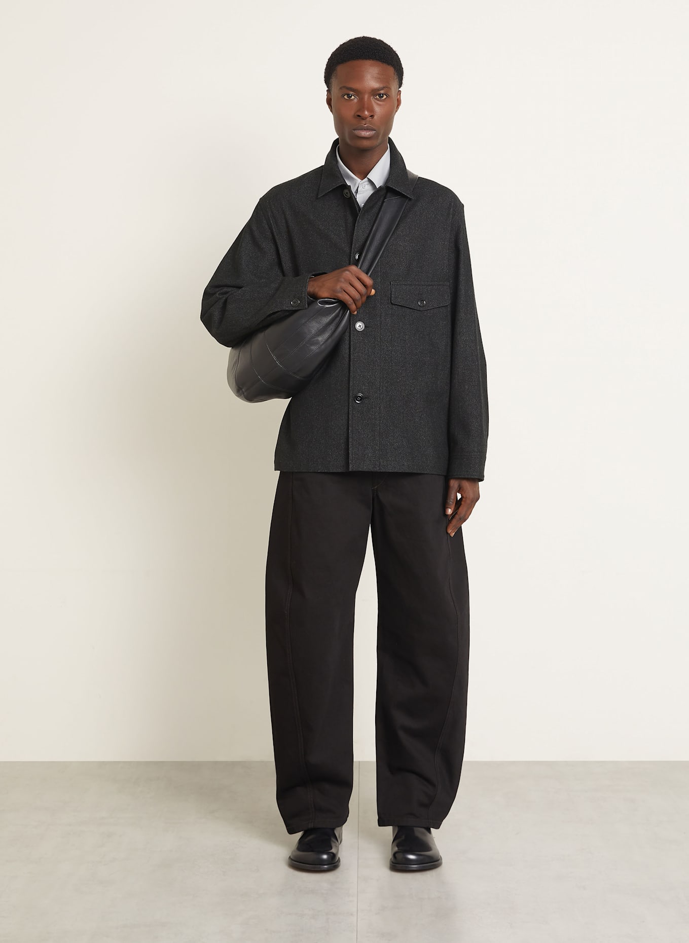 LEMAIRE Overshirt: DUNKELGRAU