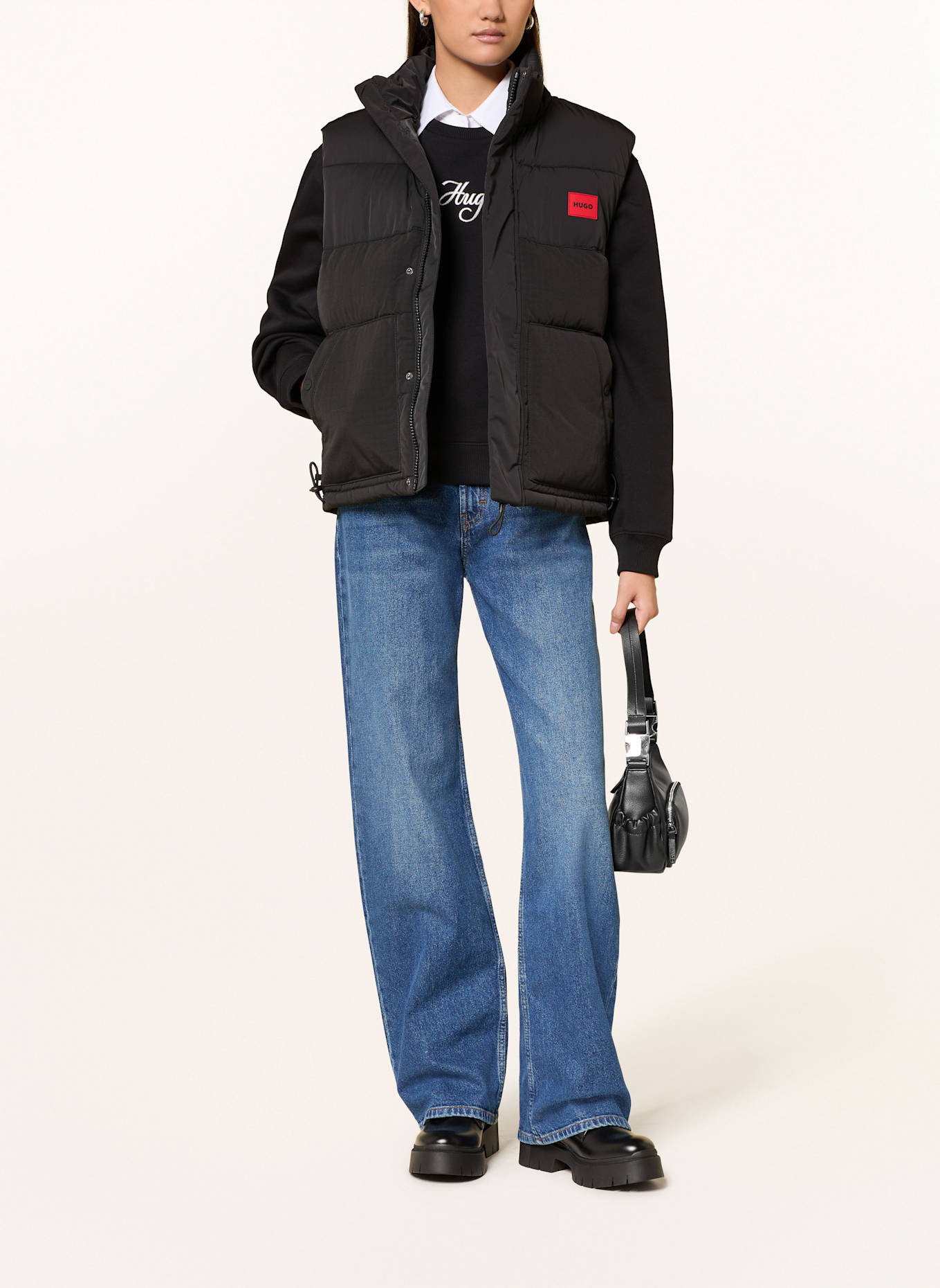 HUGO Steppweste BALTINO: SCHWARZ