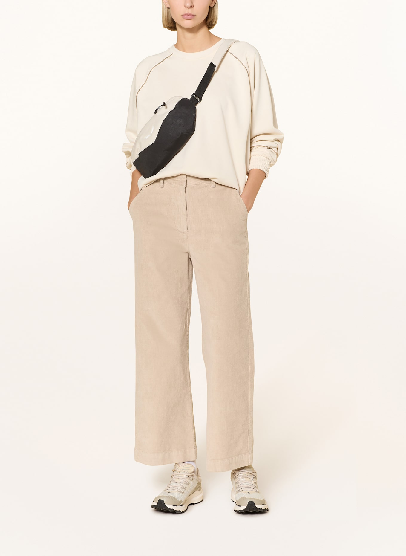 KnowledgeCotton Apparel Cordhose POSEY: HELLGRAU