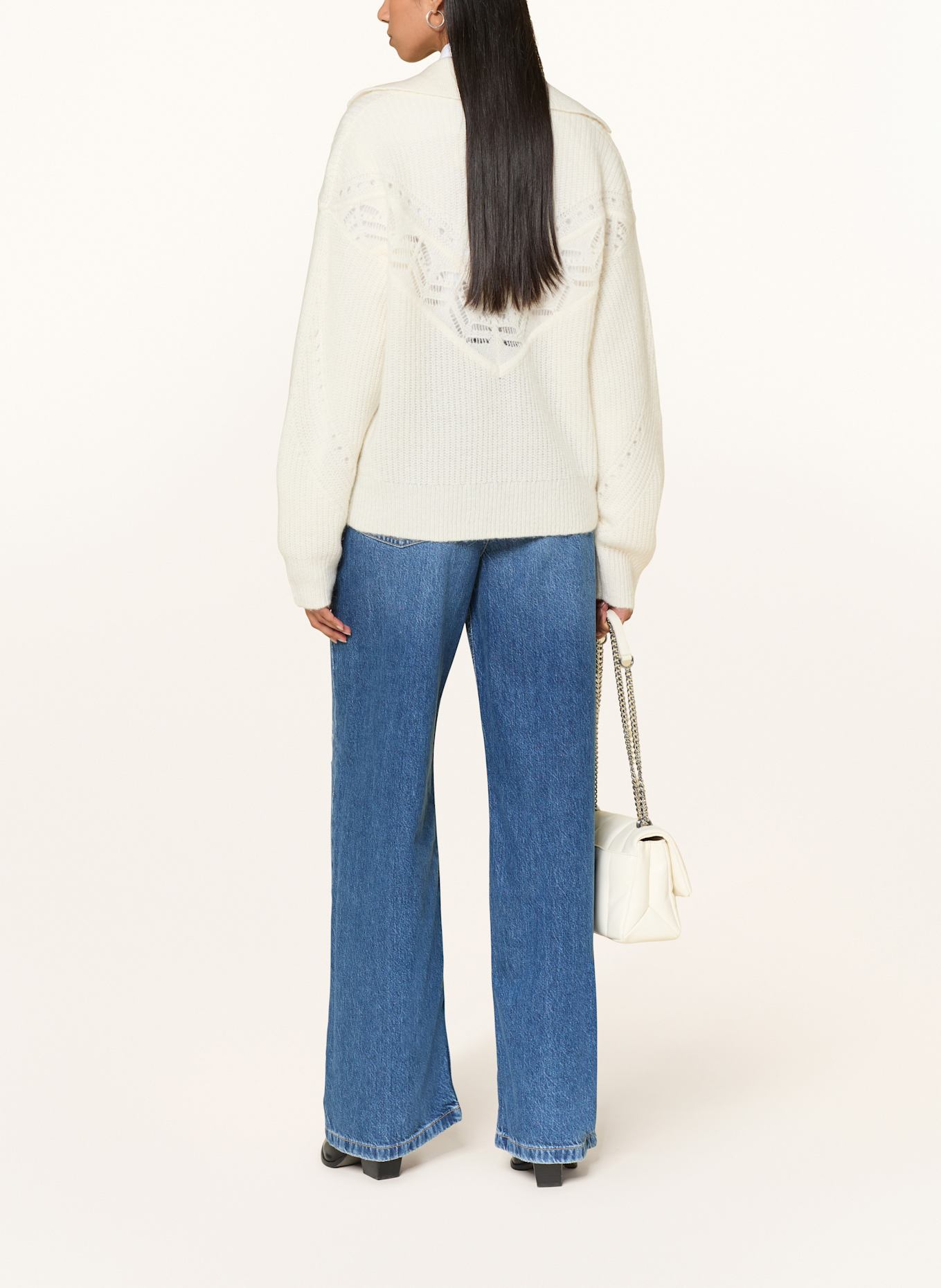 BOSS Pullover FORTELLI mit Alpaka: WEISS