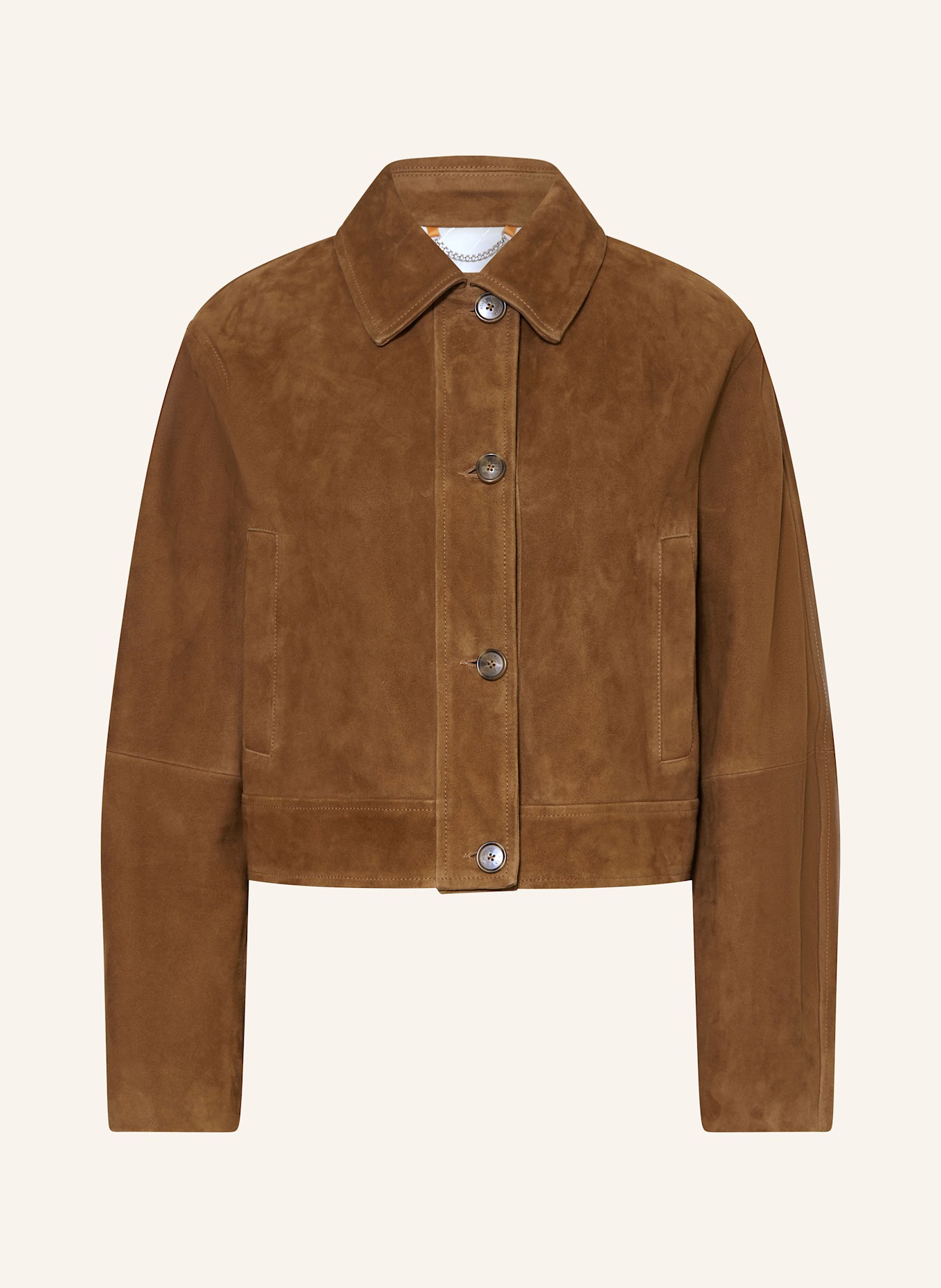 BOSS Lederjacke SADELA: BEIGE