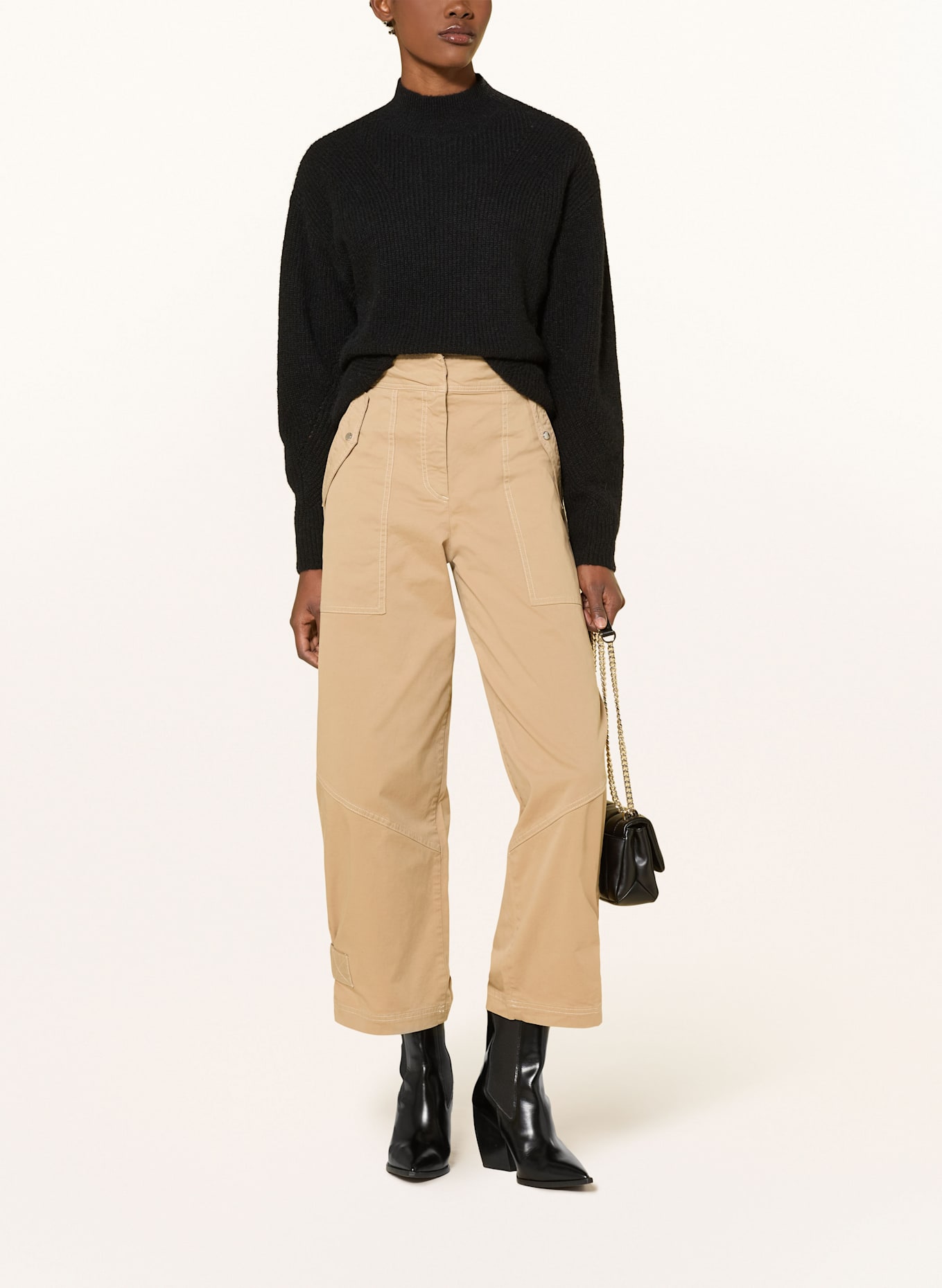 BOSS FLONDASSY sweater with alpaca: BLACK