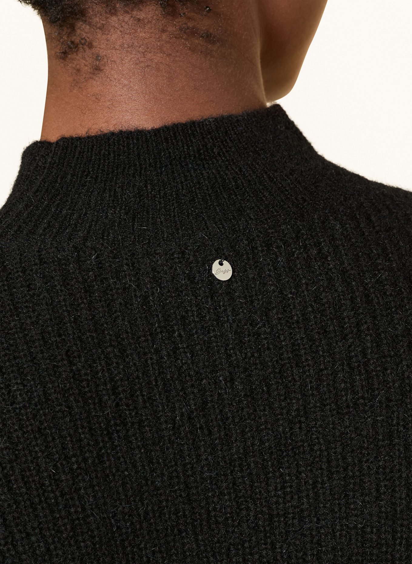 BOSS FLONDASSY sweater with alpaca: BLACK