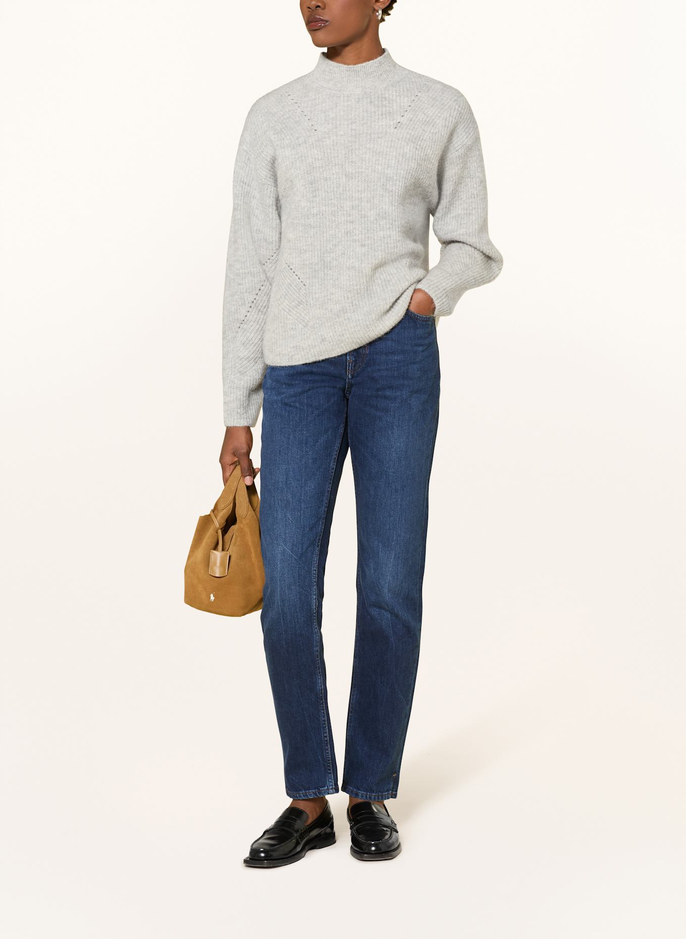 BOSS FLONDASSY sweater with alpaca: GRAY