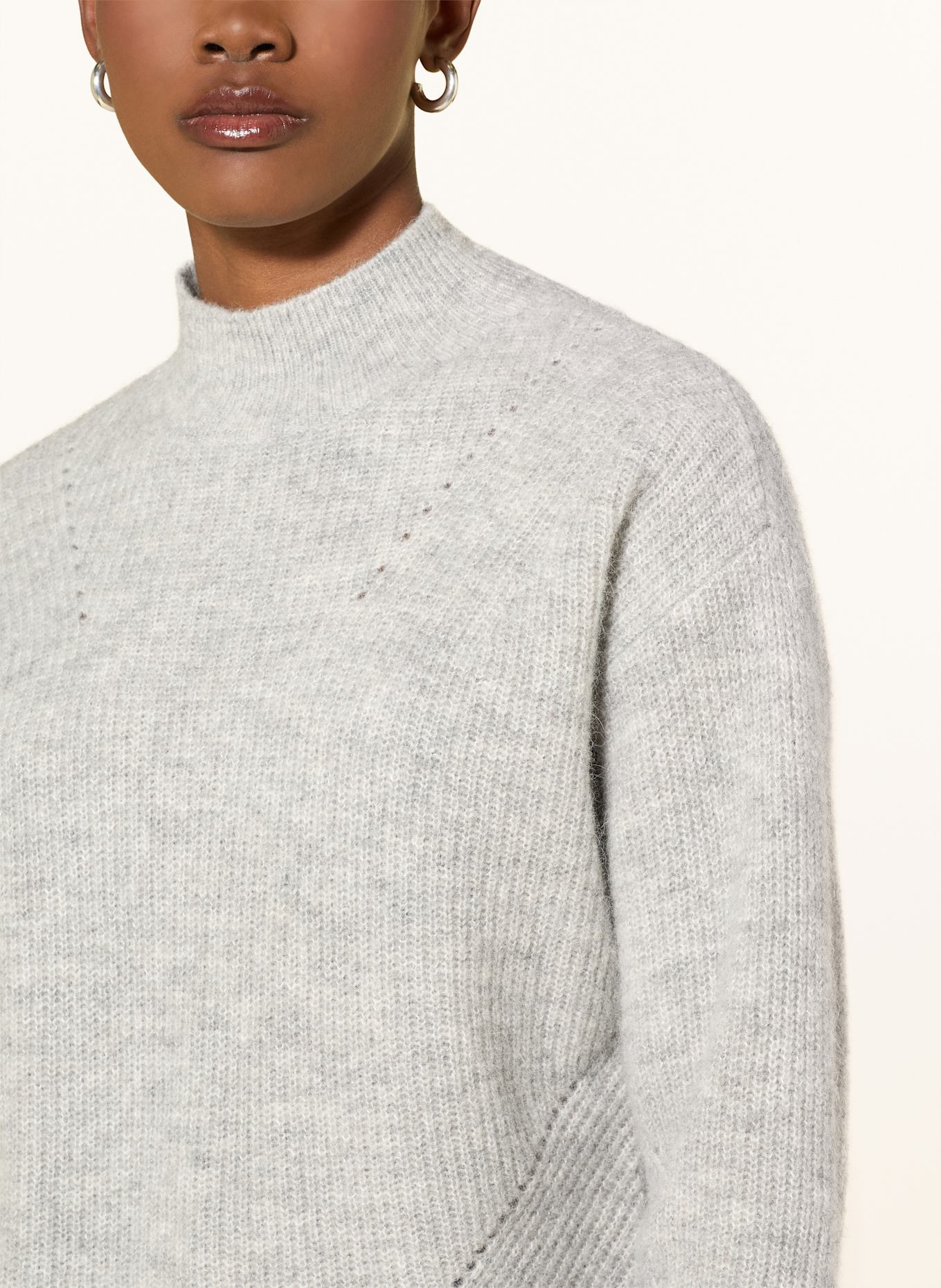 BOSS FLONDASSY sweater with alpaca: GRAY