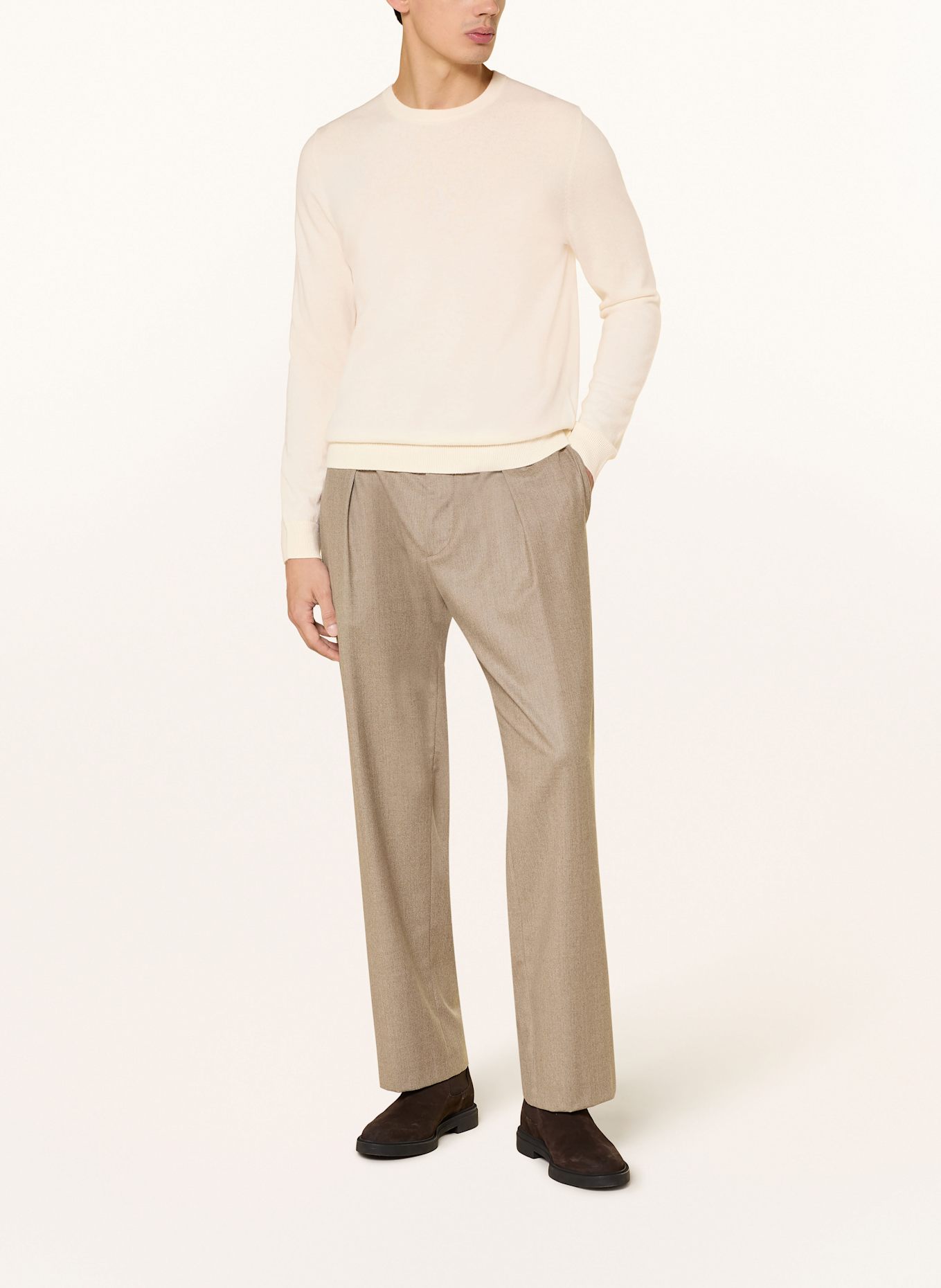 BOSS Cashmere-Pullover EMIGLIORE: ECRU