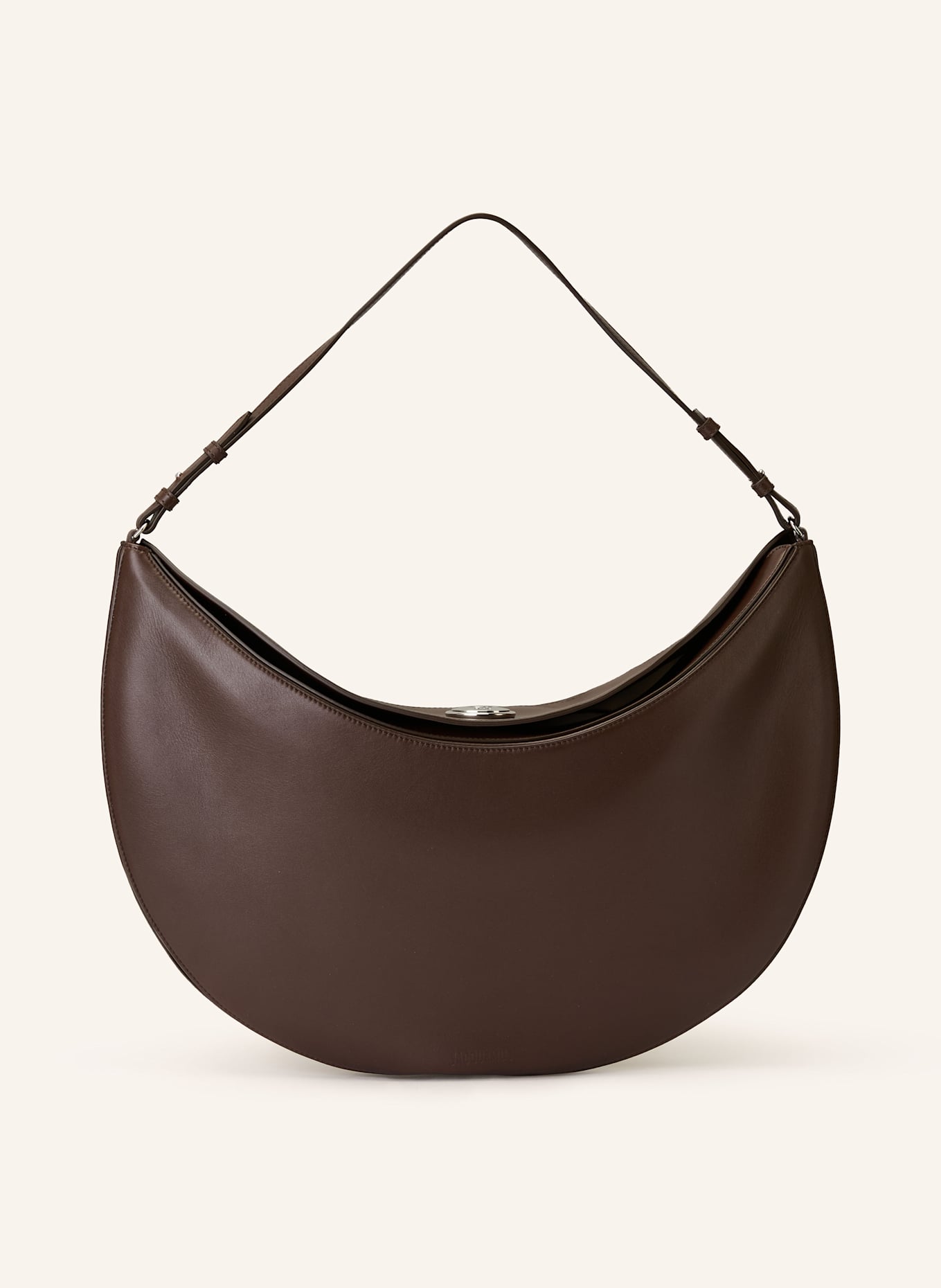 JACQUEMUS Schultertasche LE CALISSO ROND: DUNKELBRAUN
