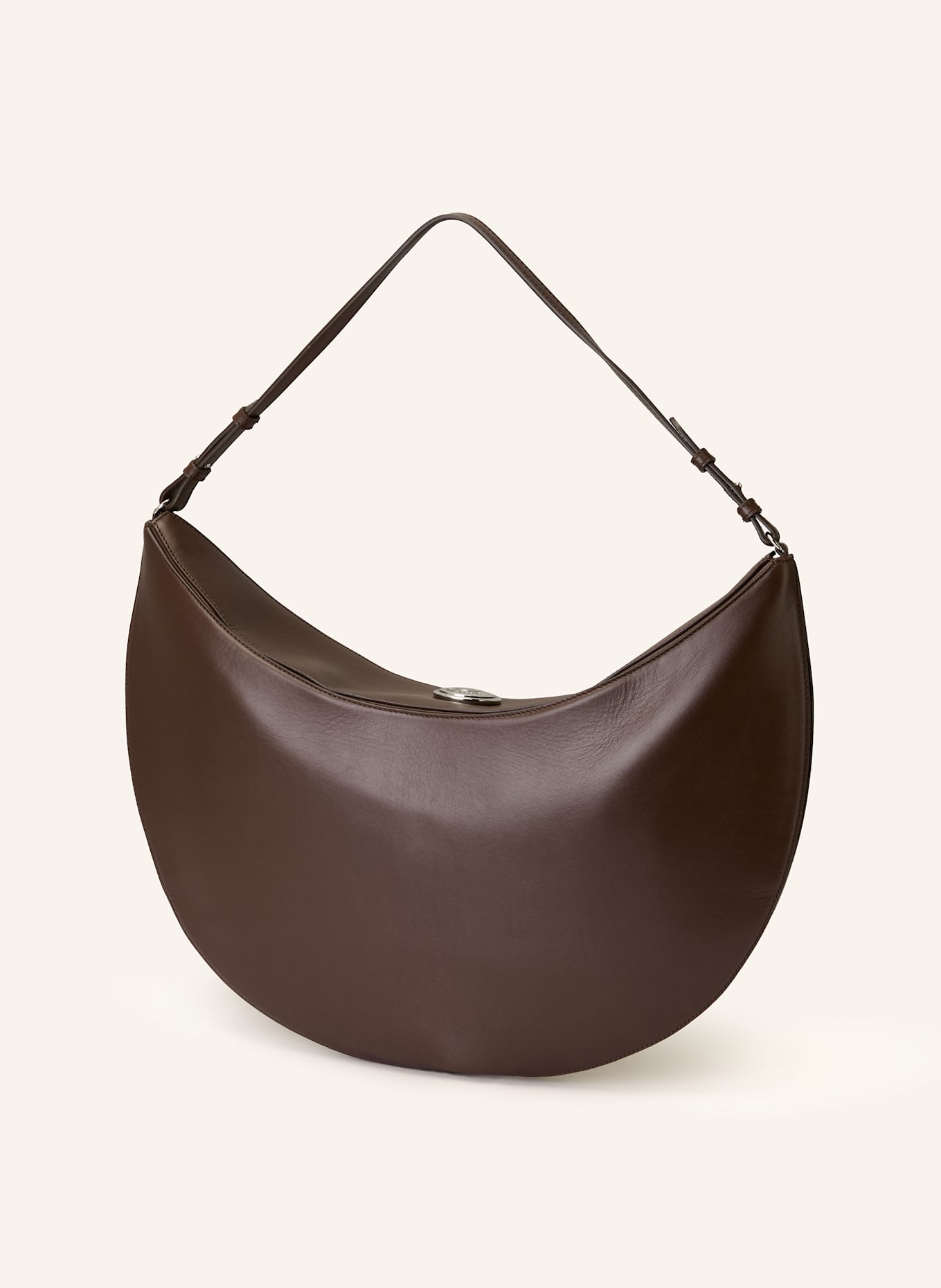 JACQUEMUS Schultertasche LE CALISSO ROND: DUNKELBRAUN