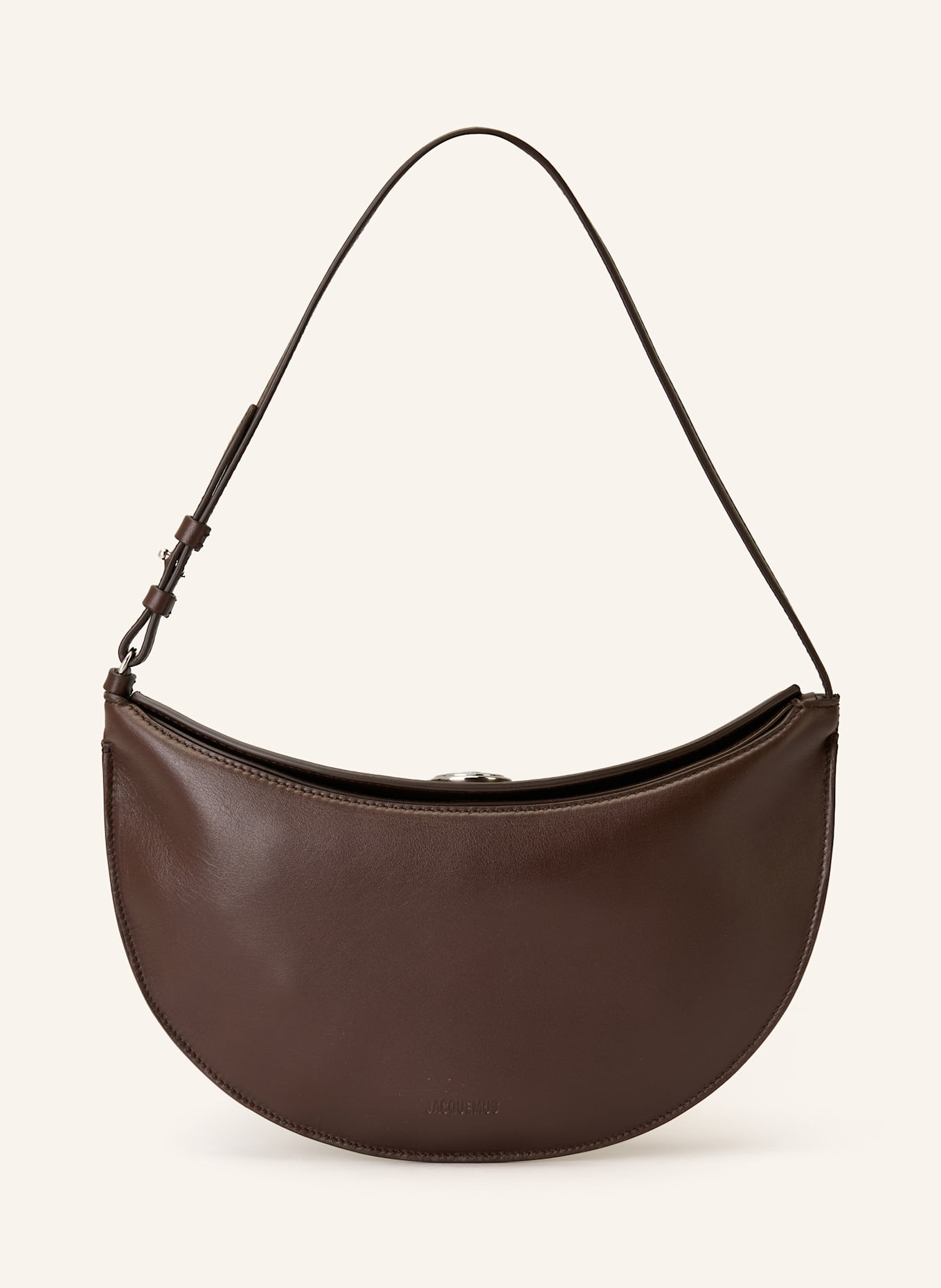 JACQUEMUS Shoulder bag LE PETIT CALISSO ROND: DARK BROWN