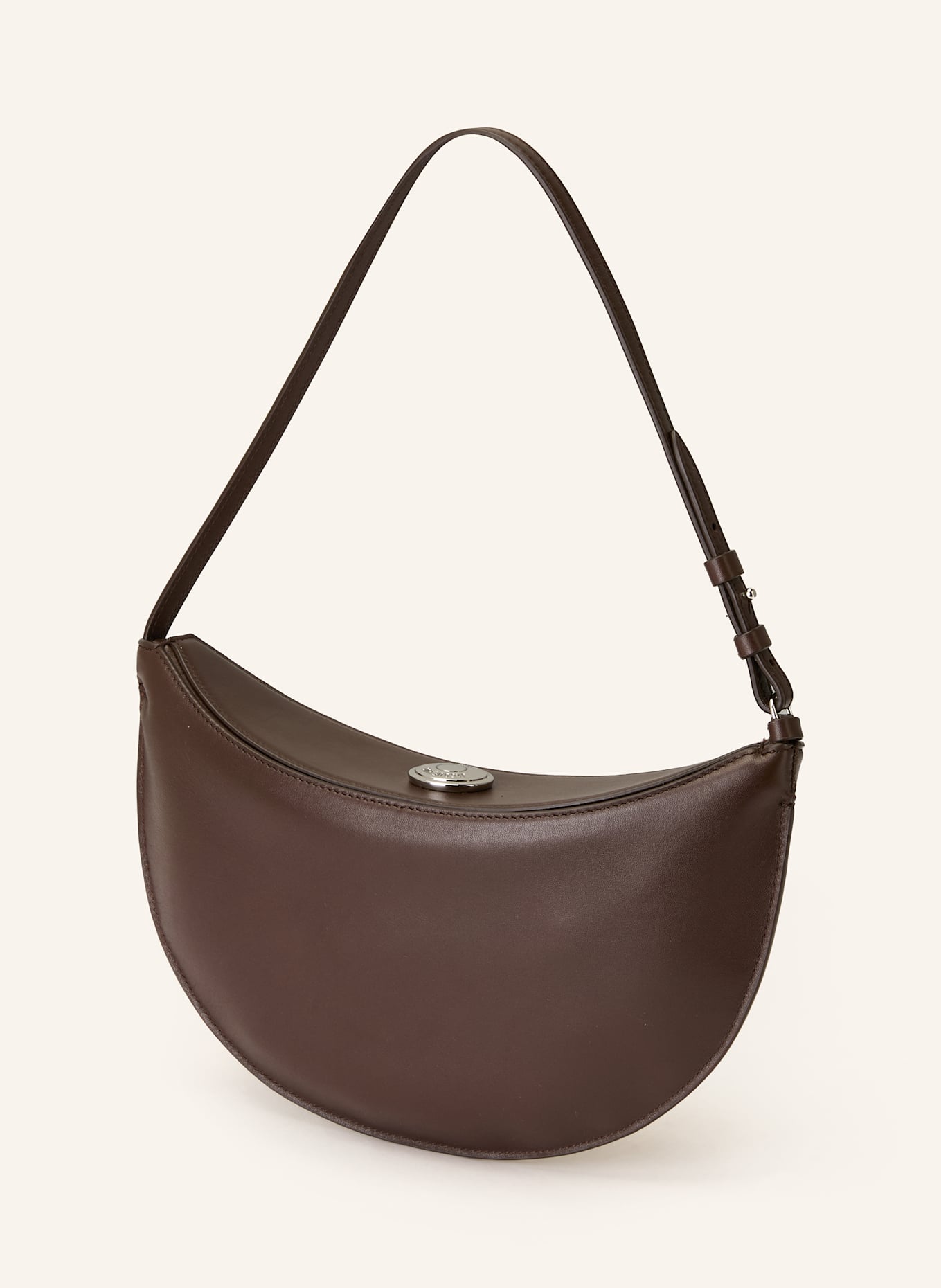 JACQUEMUS Shoulder bag LE PETIT CALISSO ROND: DARK BROWN