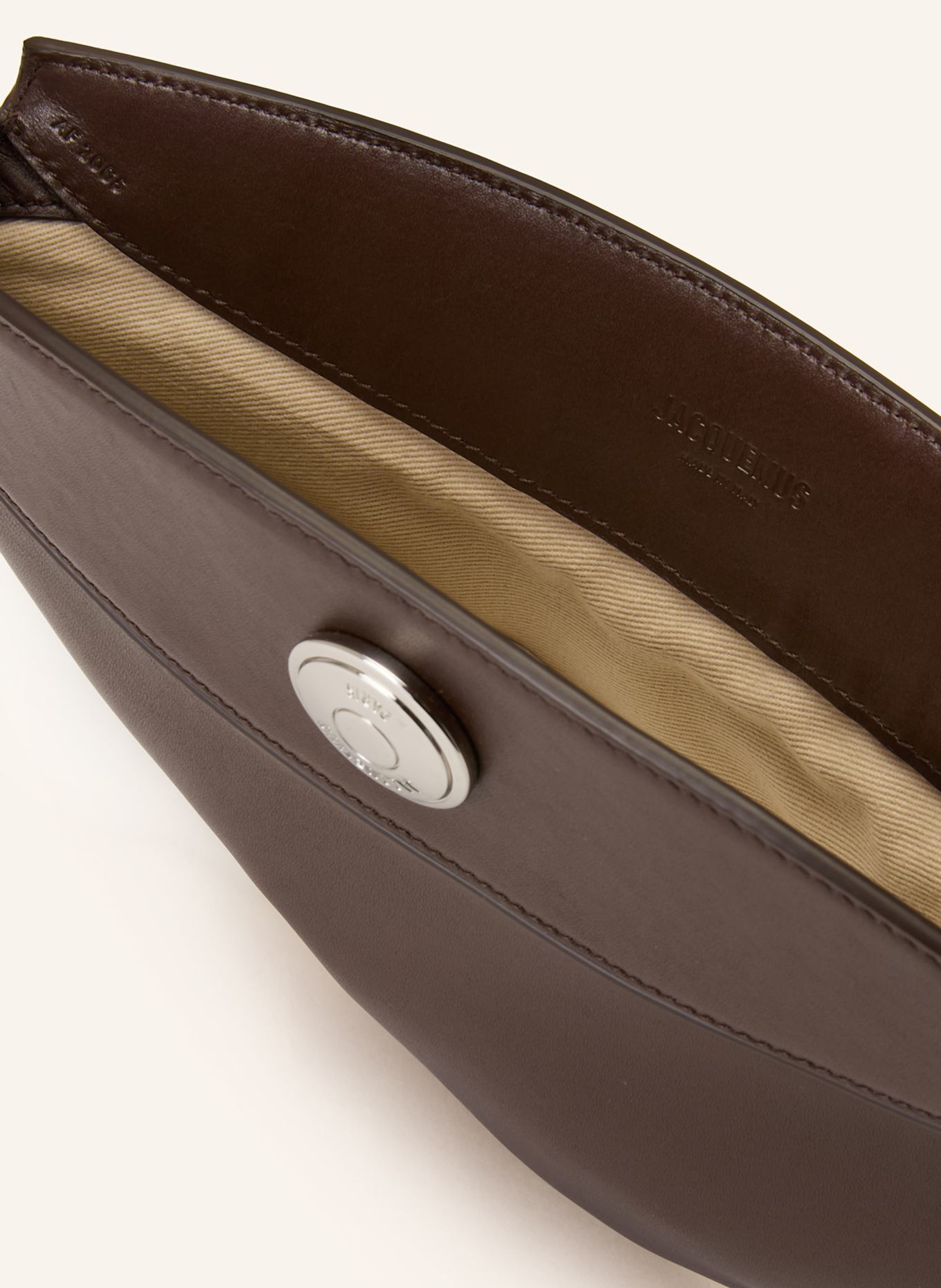 JACQUEMUS Shoulder bag LE PETIT CALISSO ROND: DARK BROWN